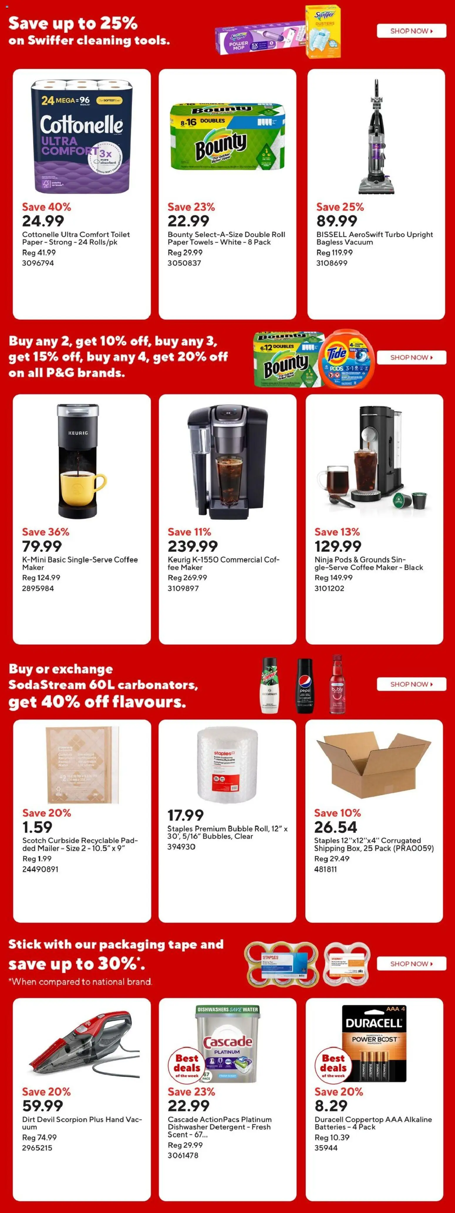 Staples flyer valid from 03.04.2026 | Page: 13 | Products: Dishwasher, Coffee maker, Detergent, Coffee
