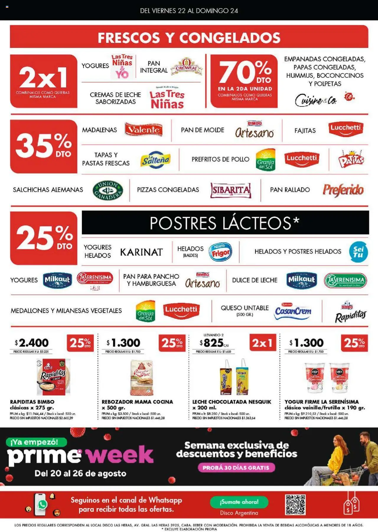 Disco ofertas - CABA │ válido desde el 22.08.2025 | Página: 4 | Productos: Disco, Pollo, Leche, Queso