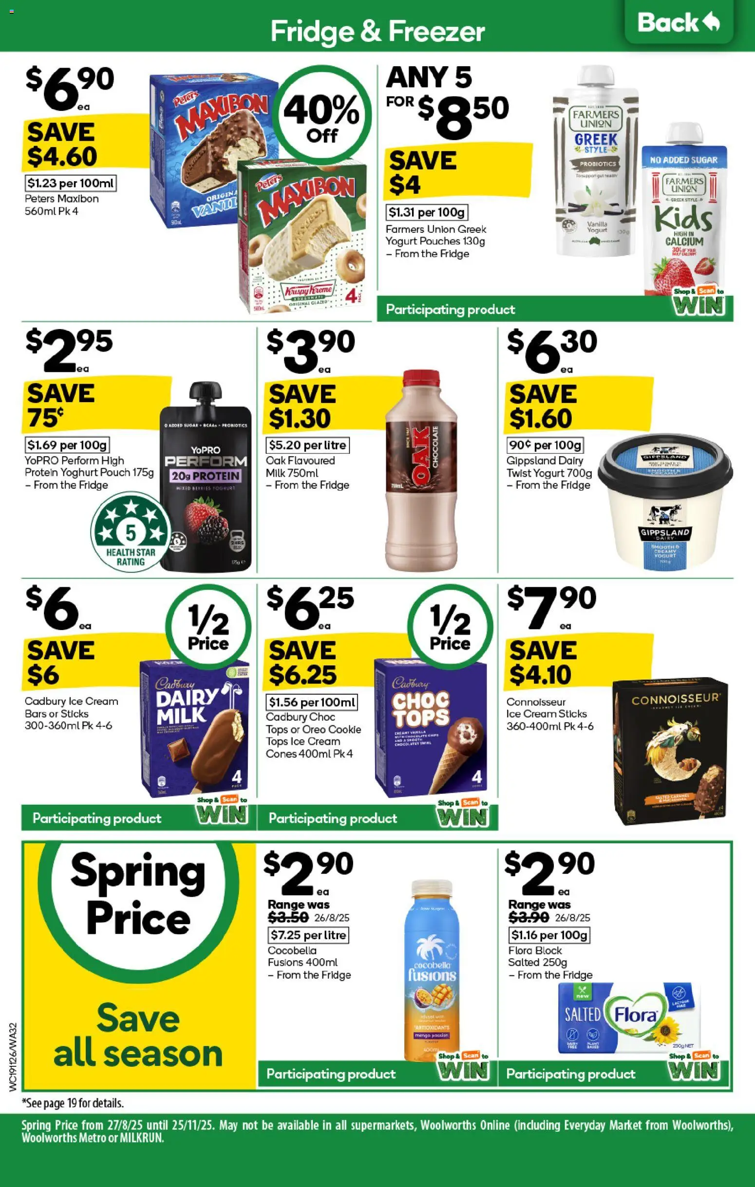 Woolworths catalogue - valid from 19.11.2025 | Page: 32 | Products: Dairy, Cream, Ice cream, Sugar