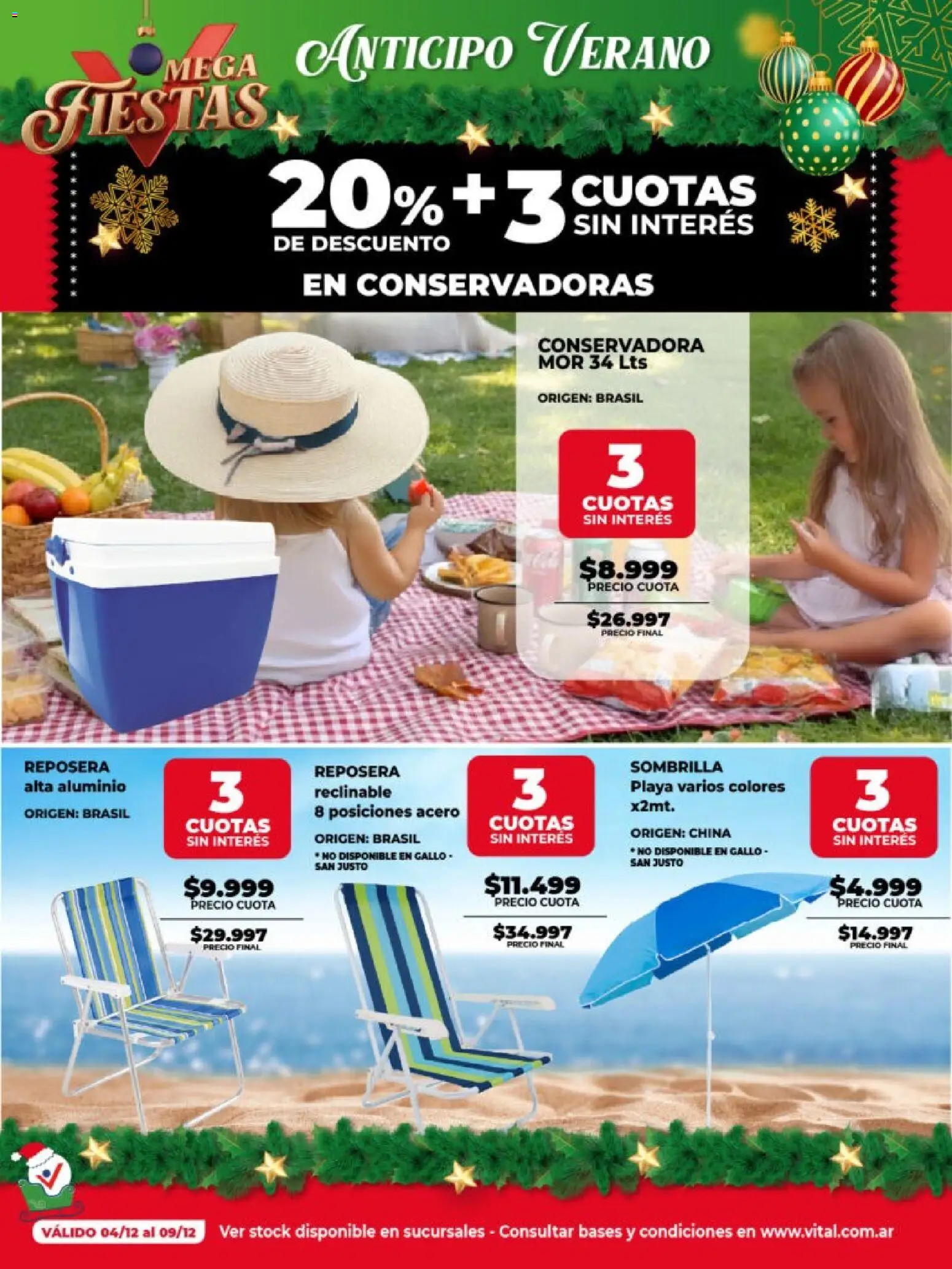 Vital - Especial Navidad │ válido desde el 10.12.2025 | Página: 7 | Productos: Conservadora, Reposera, Sombrilla