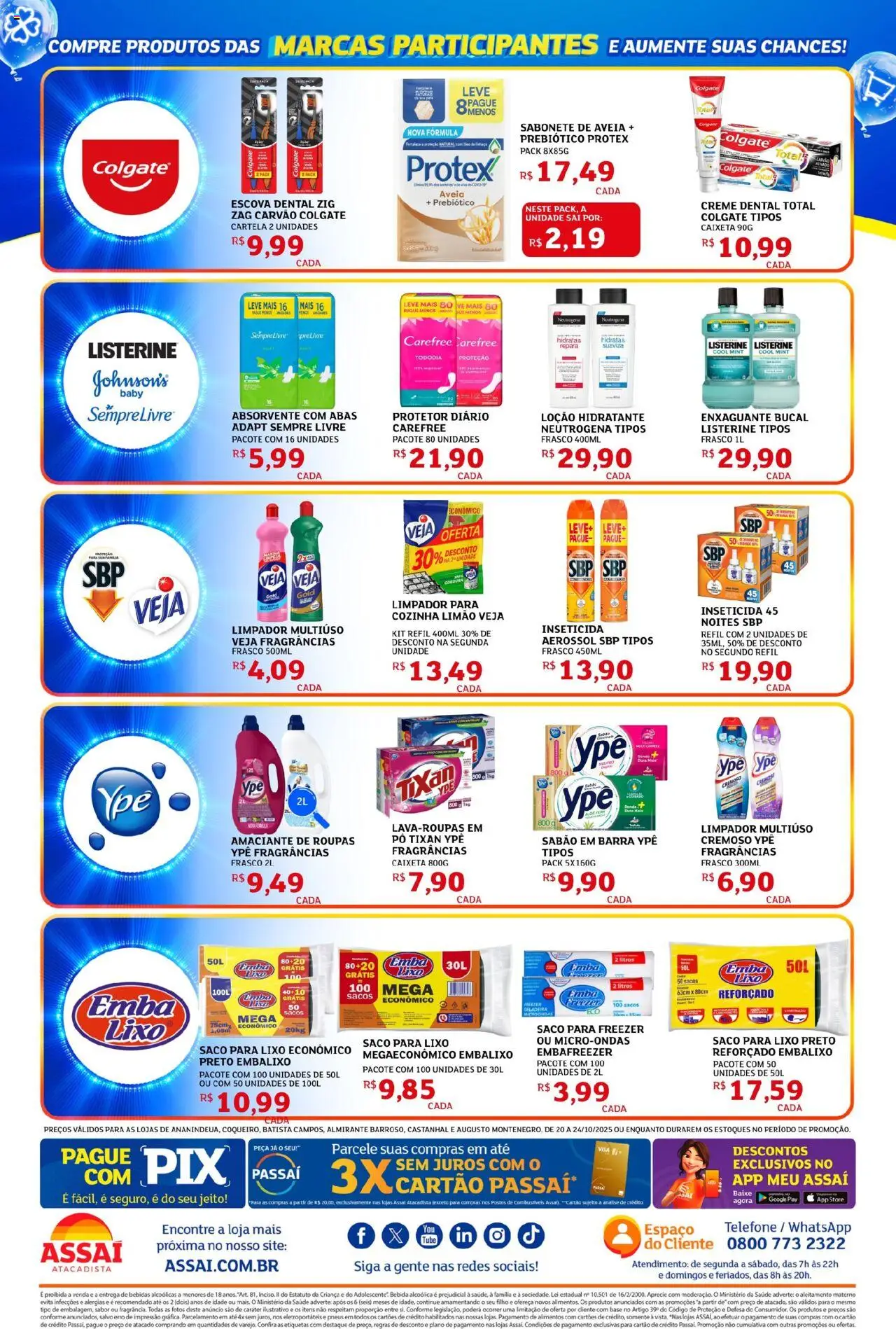 Assaí Atacadista Folheto - válido de 20.10.2025 | Página: 6 | Produtos: Amaciante de roupas, Pneus, Microondas, Sabonete