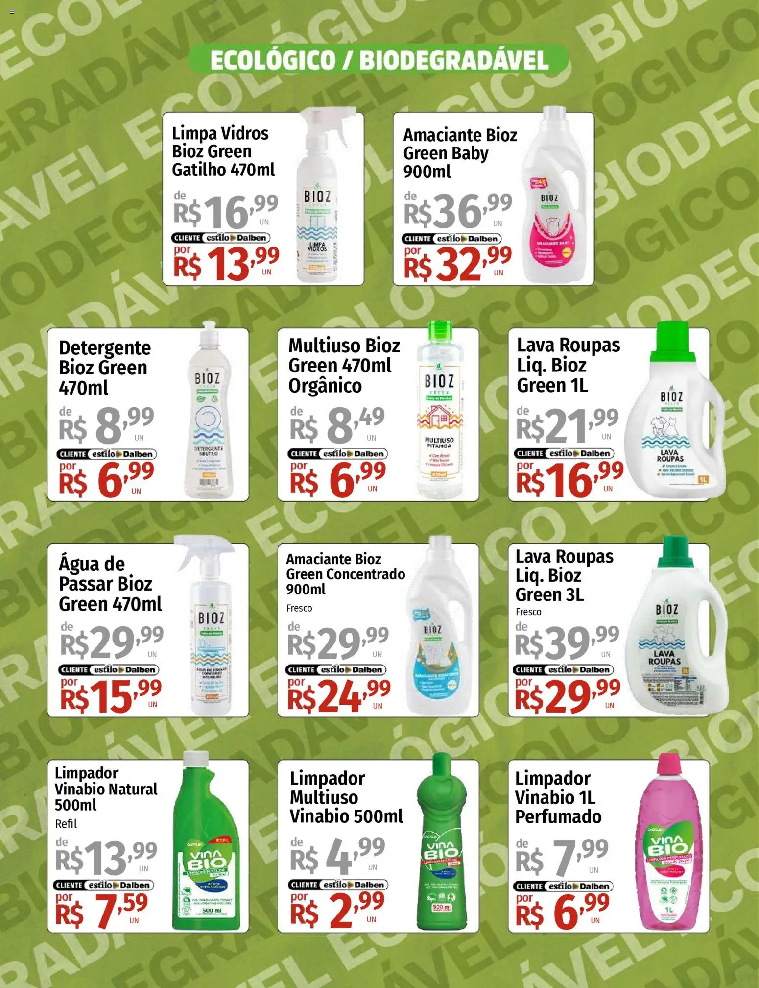 Supermercado Dalben Folheto - válido de 29.12.2025 | Página: 4 | Produtos: Detergente, Roupas, Limpa vidros, Amaciante