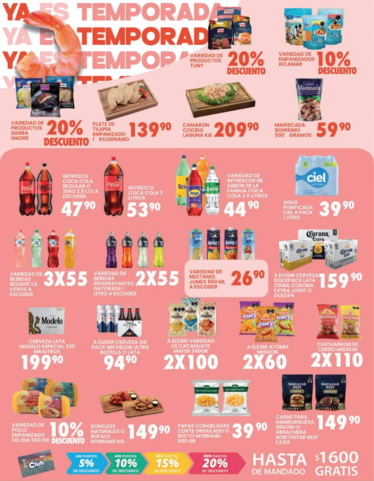 Nuevas ofertas de Alsuper válidas en toda la República Mexicana desde el 31.03.2026. ¡Encuentra las mejores ofertas en Alsuper folleto Laguna! | Página: 2 | Productos: Pollo, Refresco, Agua, Sierra