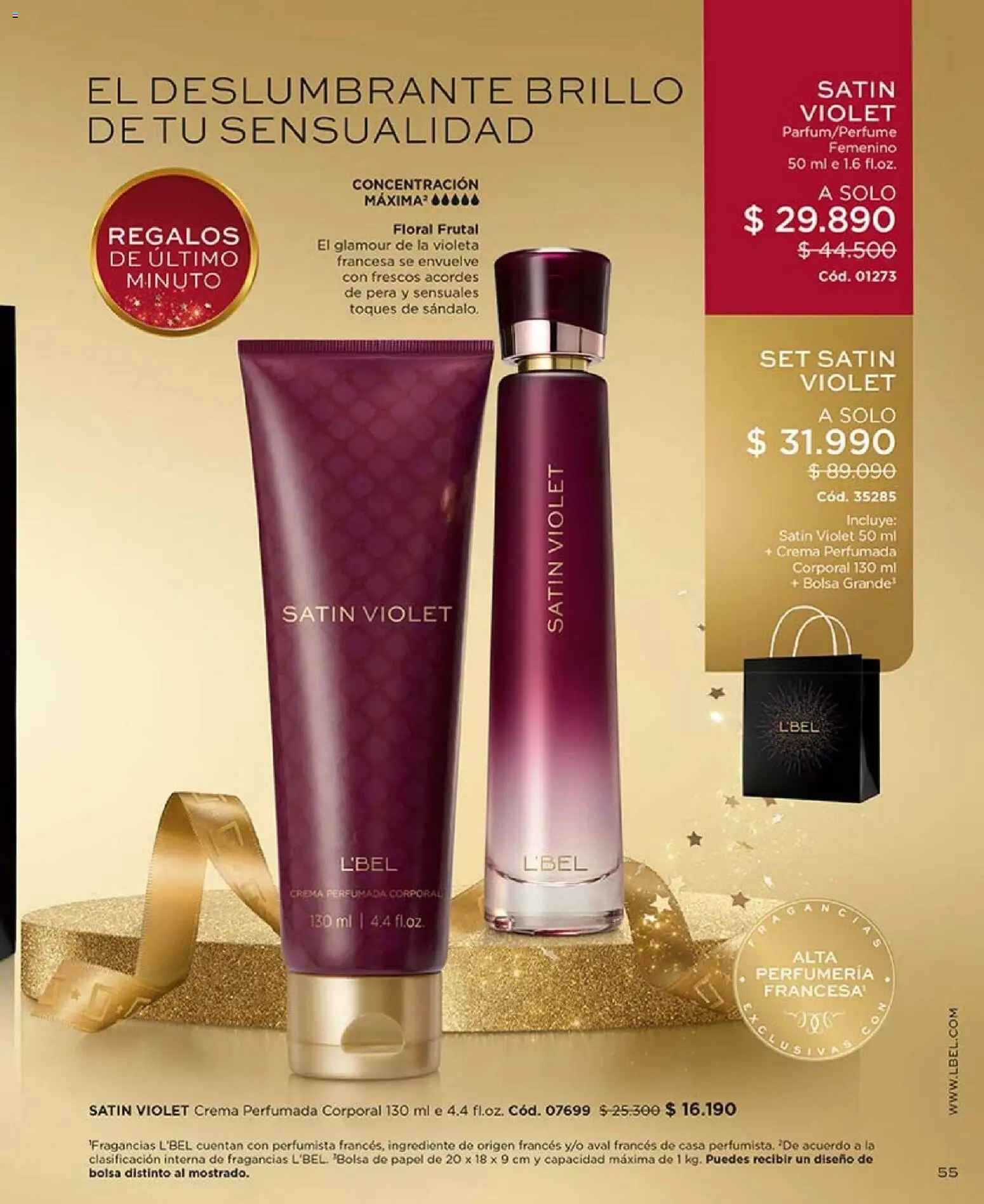 Catálogo L'Bel Campaña 1 │ válido desde el 01.01.2026 | Página: 55 | Productos: Brillo, Bolsa, Pera, Crema