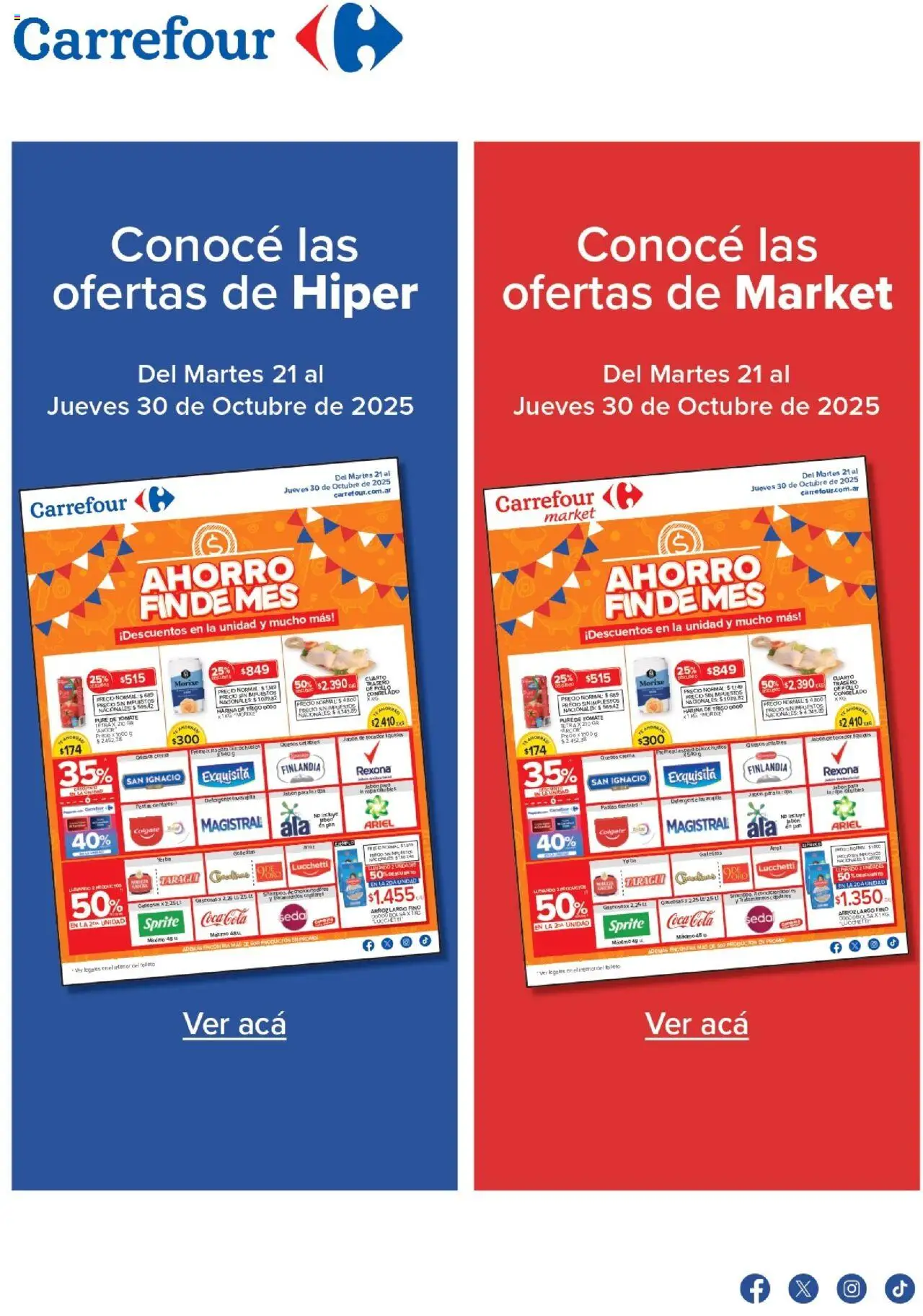 Carrefour ofertas - Catamarca │ válido desde el 21.10.2025 | Página: 1 | Productos: Tomate, Detergente, Ropa, Pure de Tomate