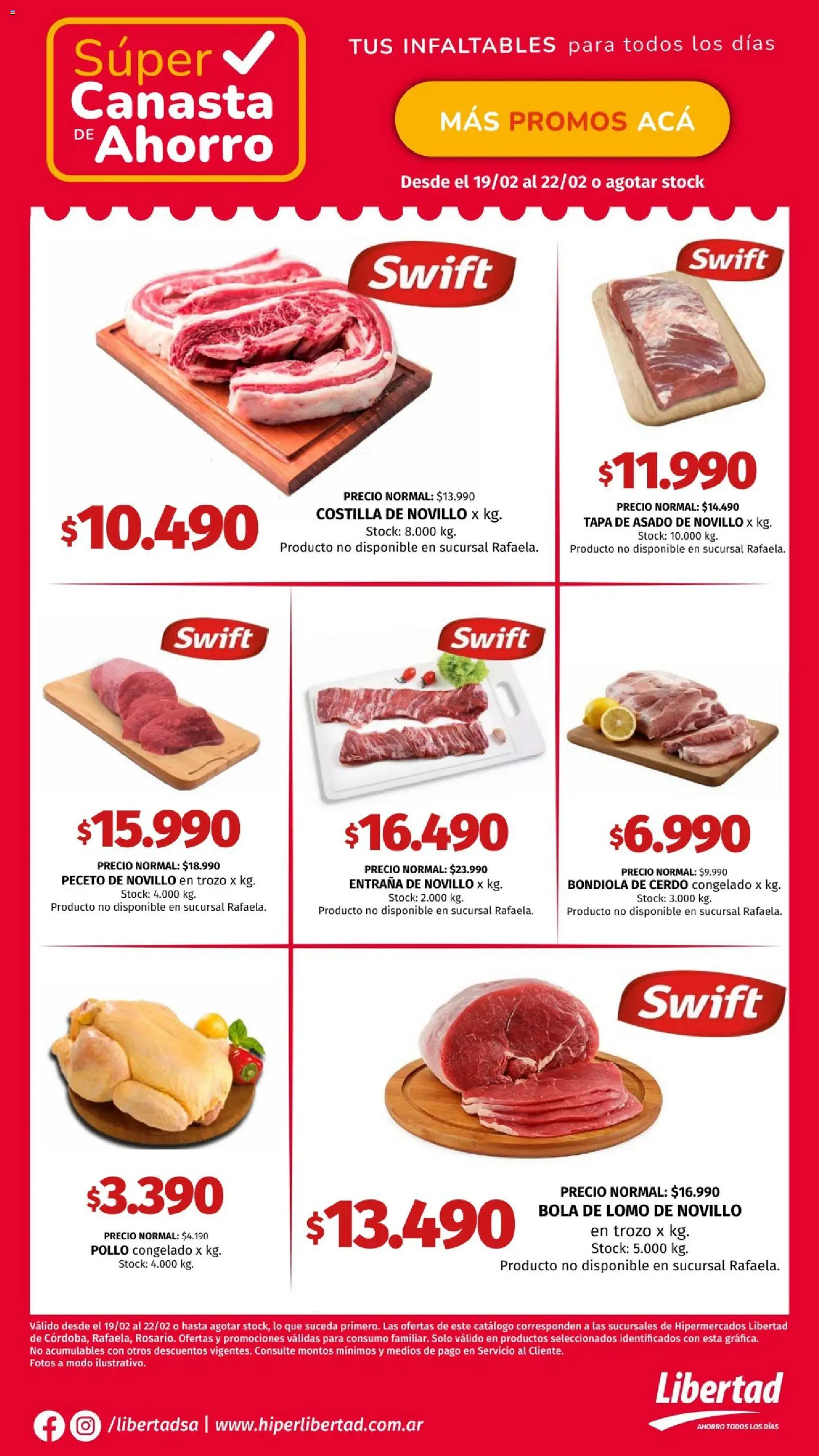 Hipermercado Libertad catálogo │ válido desde el 19.02.2026 | Página: 2 | Productos: Pollo, Cerdo, Canasta
