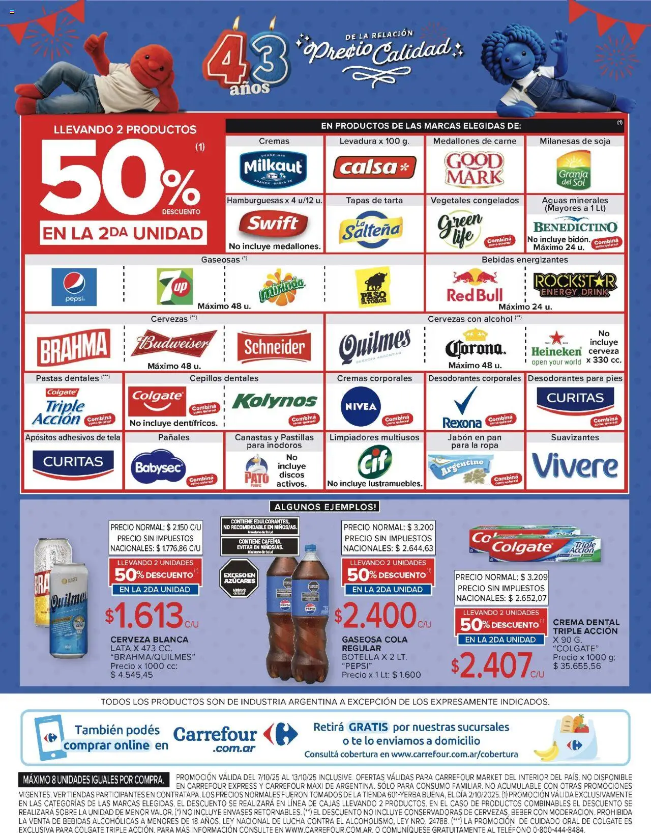 Carrefour Market - Catálogo Corrientes │ válido desde el 07.10.2025 | Página: 5 | Productos: Sobre, Gaseosa, Pan, Cerveza