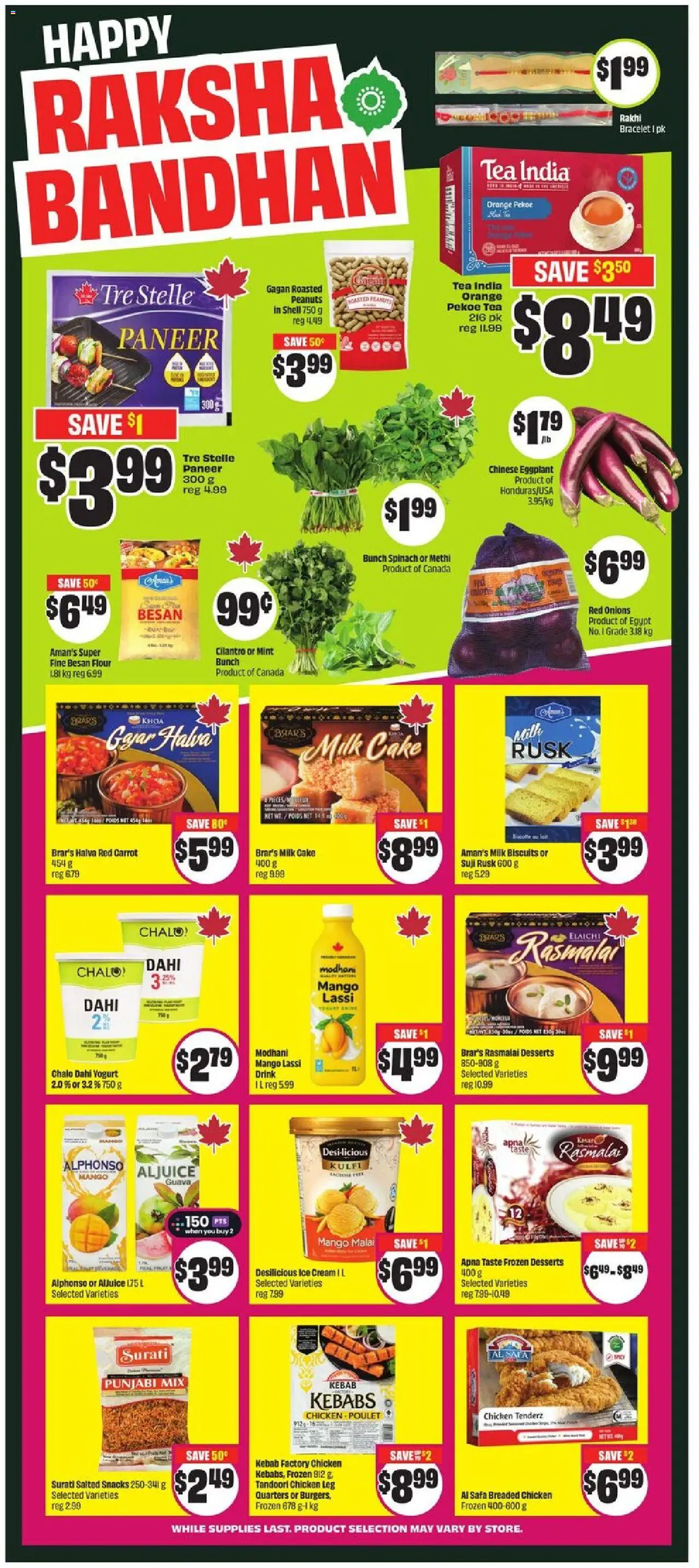 FreshCo flyer valid from 31.07.2025 | Page: 9 | Products: Tea, Carrot, Ice cream, Chicken