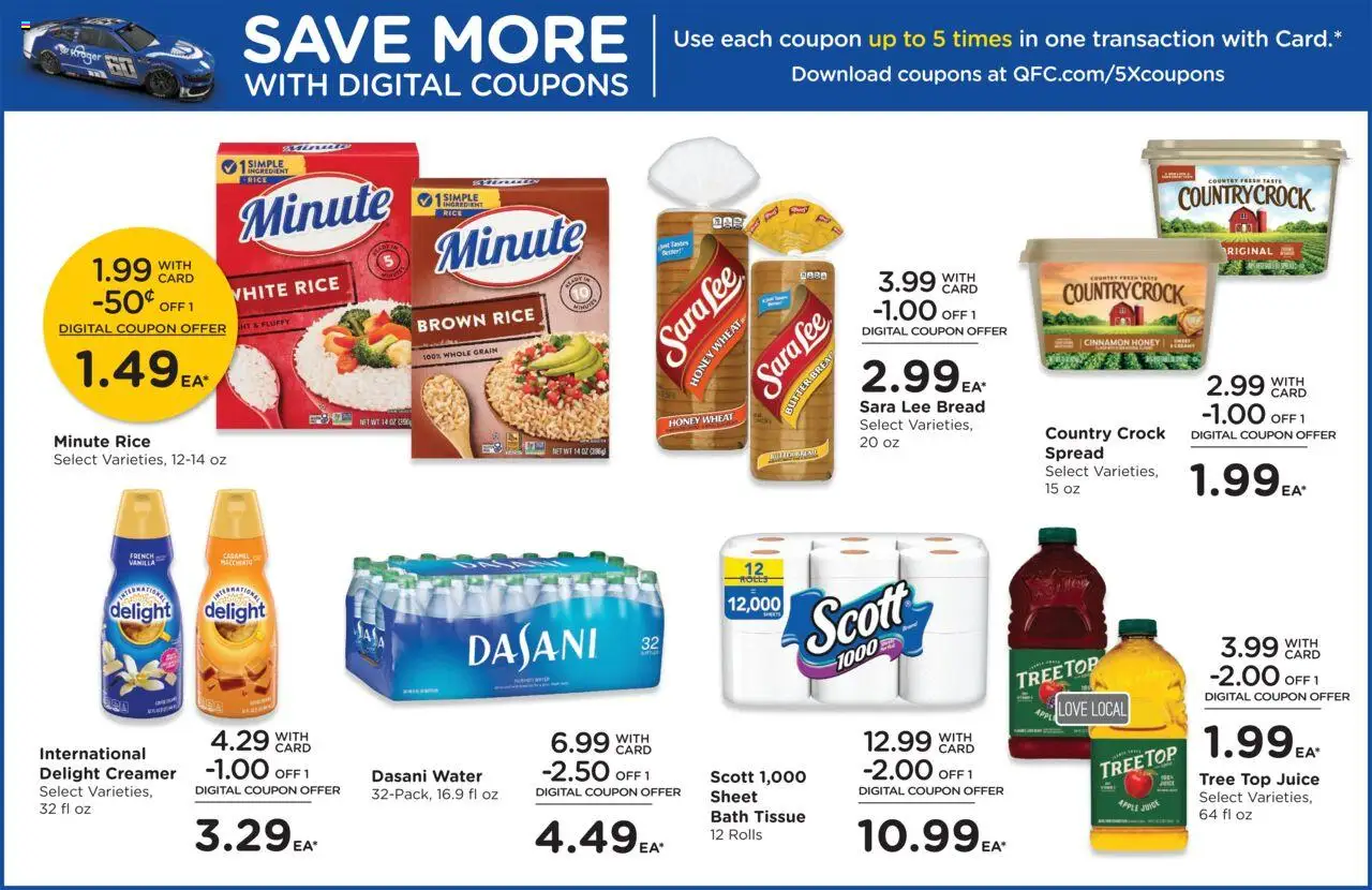 QFC Weekly Ad - WA - valid from 08.10.2025 | Page: 10 | Products: Butter, Juice, Rice, Water
