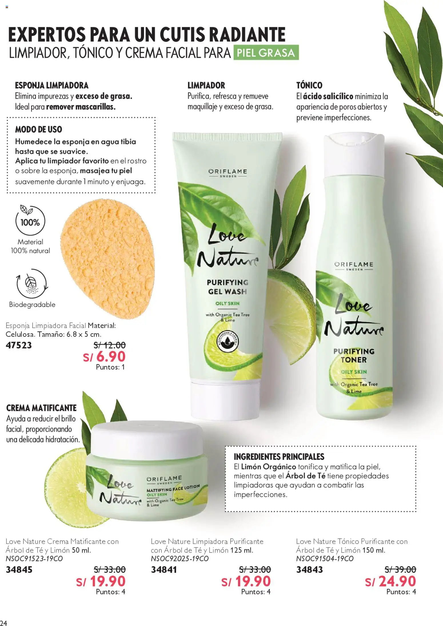 Catálogo Natura válido desde 27.12.2025 | Página: 24 | Productos: Esponja, Té, Tóner, Maquillaje