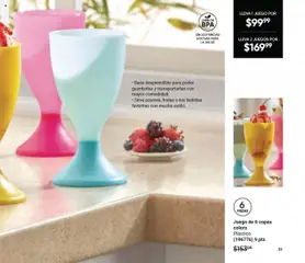 Nuevas ofertas de AVON válidas en toda la República Mexicana desde el 13.09.2025. ¡Encuentra las mejores ofertas en Juego de 6 copas colors, Plástico. (196776) 9 pts! | Página: 51