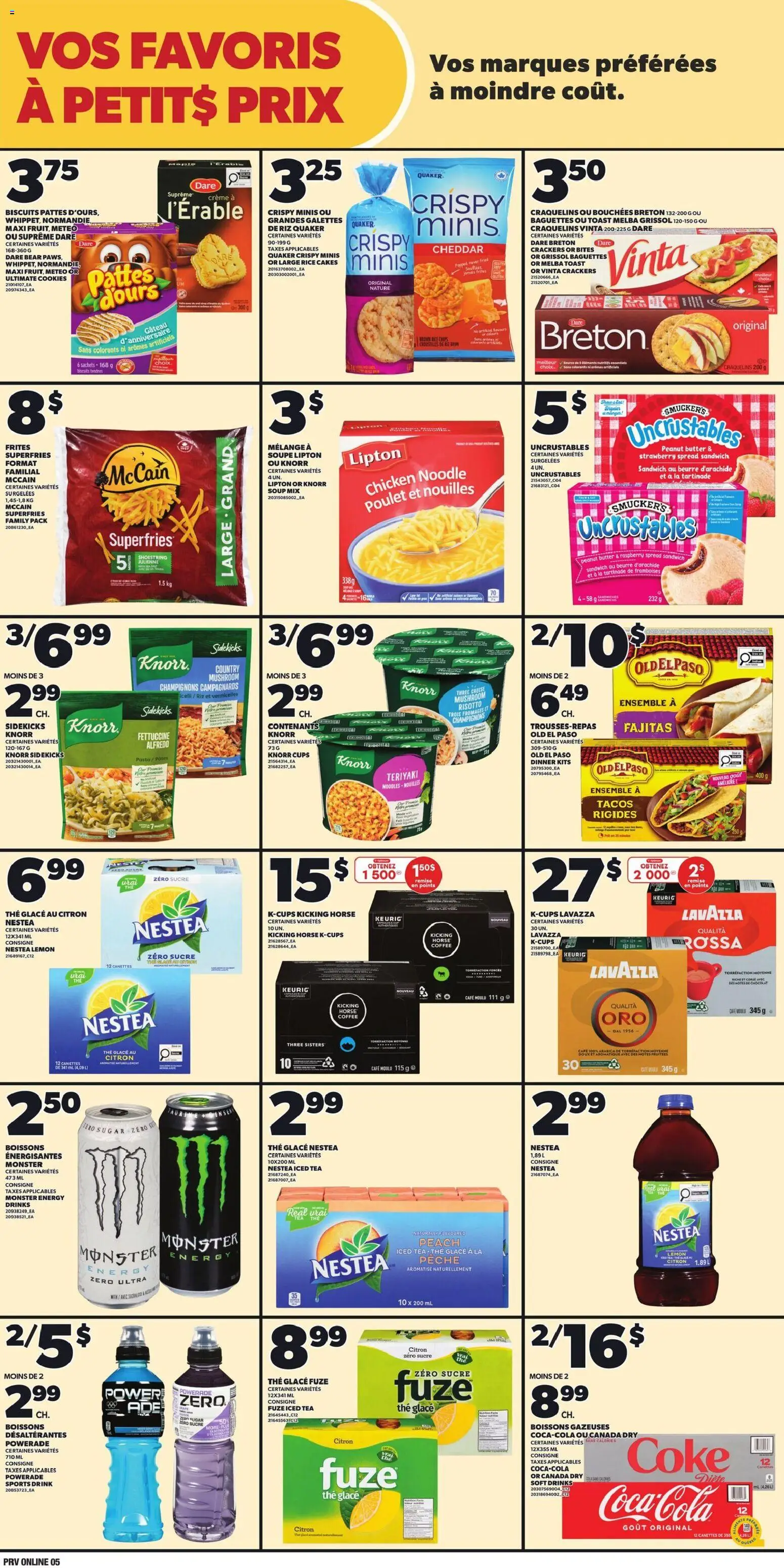 Provigo flyer valid from 05.03.2026 | Page: 5 | Products: Tea, Butter, Cheese, Coffee