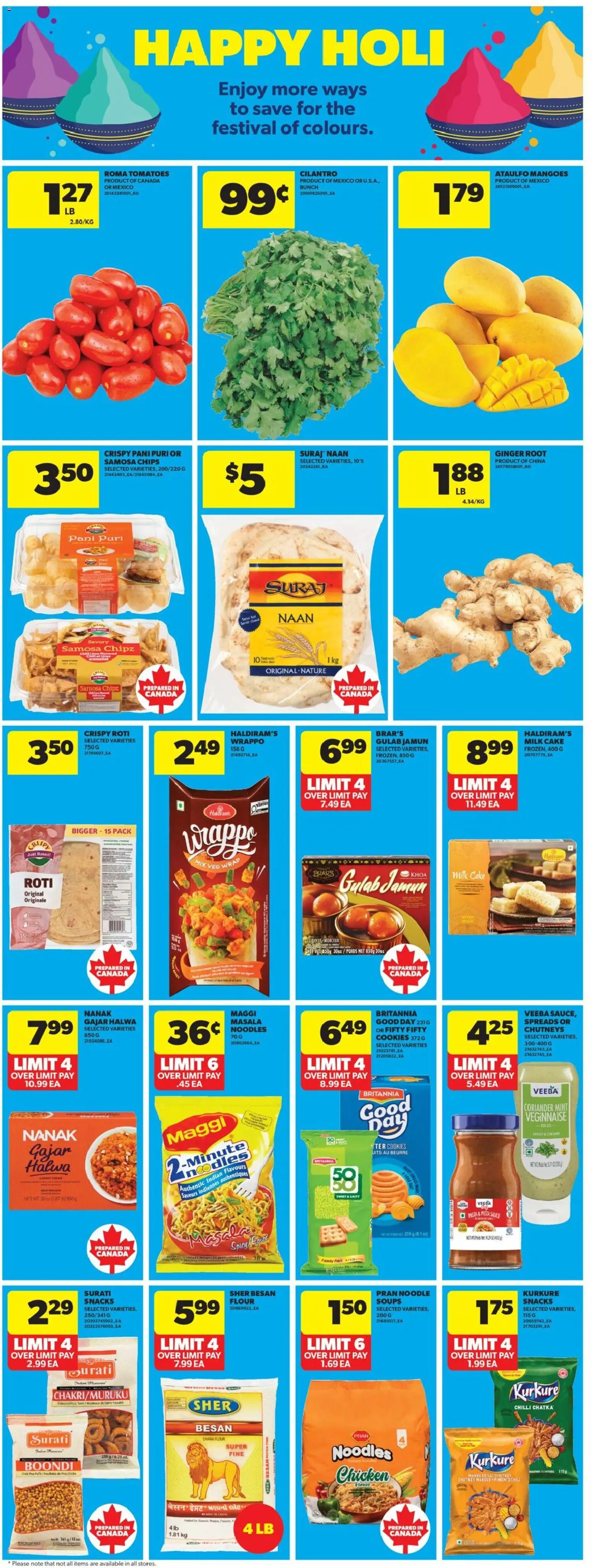 Real Canadian Superstore flyer valid from 26.02.2026 | Page: 19 | Products: Cookies, Pizza, Chicken, Tomatoes