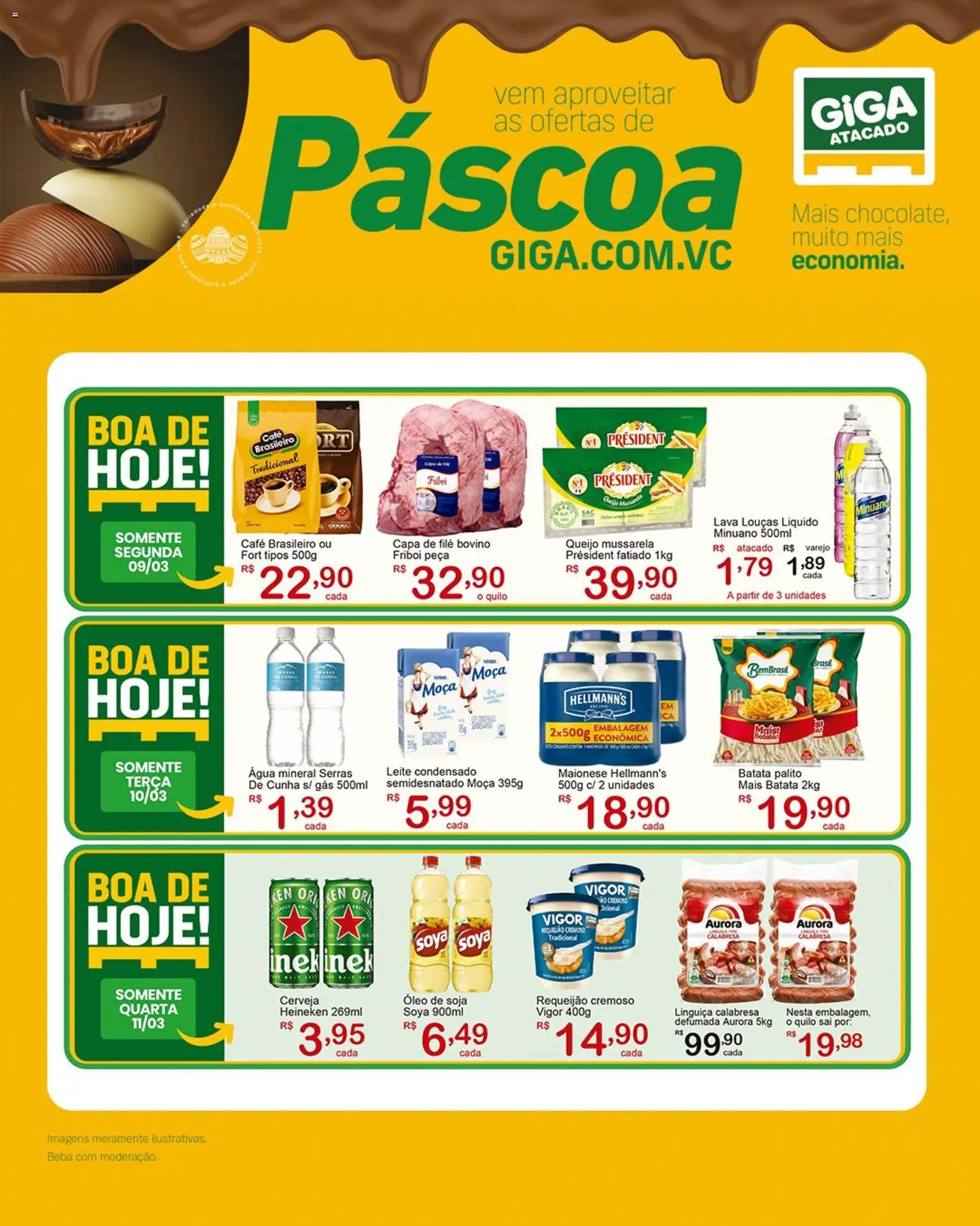 GIGA Atacado Folheto - válido de 09.03.2026 | Página: 1 | Produtos: Óleo, Café, Maionese, Mussarela