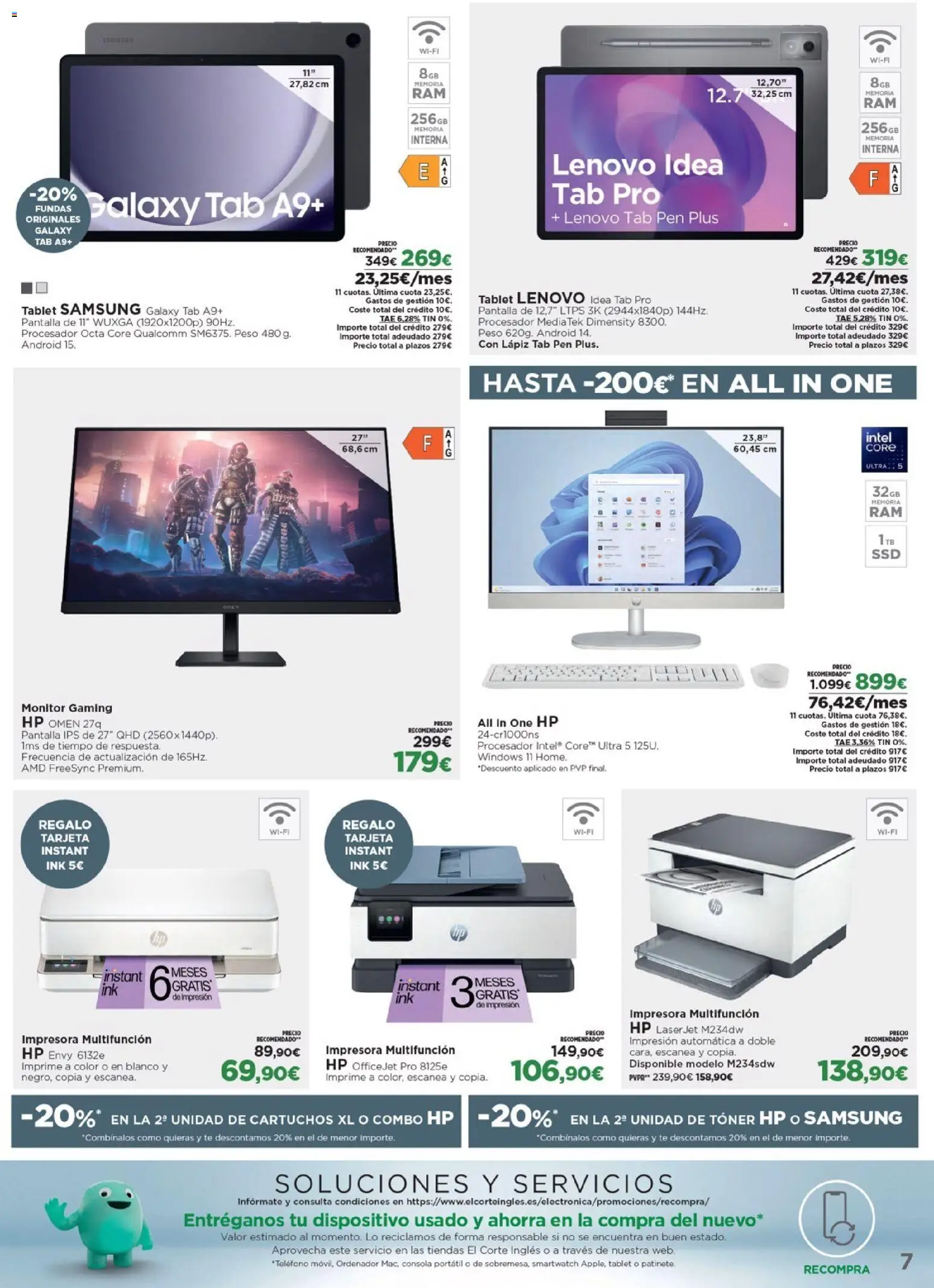 Nuevas ofertas de El Corte Inglés válidas en toda la República Mexicana desde el 27.10.2025. ¡Encuentra las mejores ofertas en El Corte Inglés catálogo Los Tecnoprecios! | Página: 7 | Productos: Tablet, Impresora, Toner, Té
