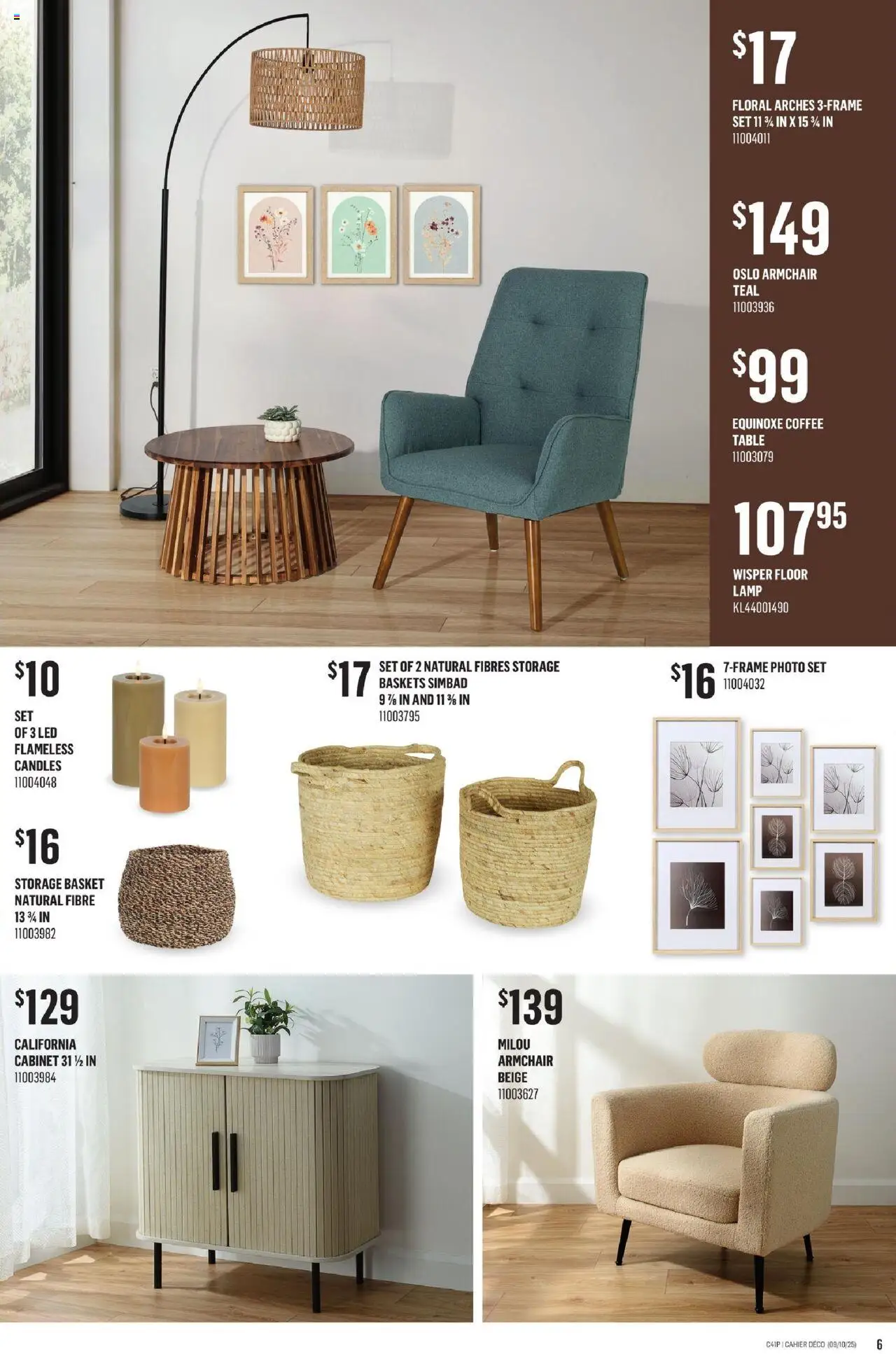 Canac flyer valid from 09.10.2025 | Page: 6 | Products: Coffee table, Table, Cabinet, Coffee