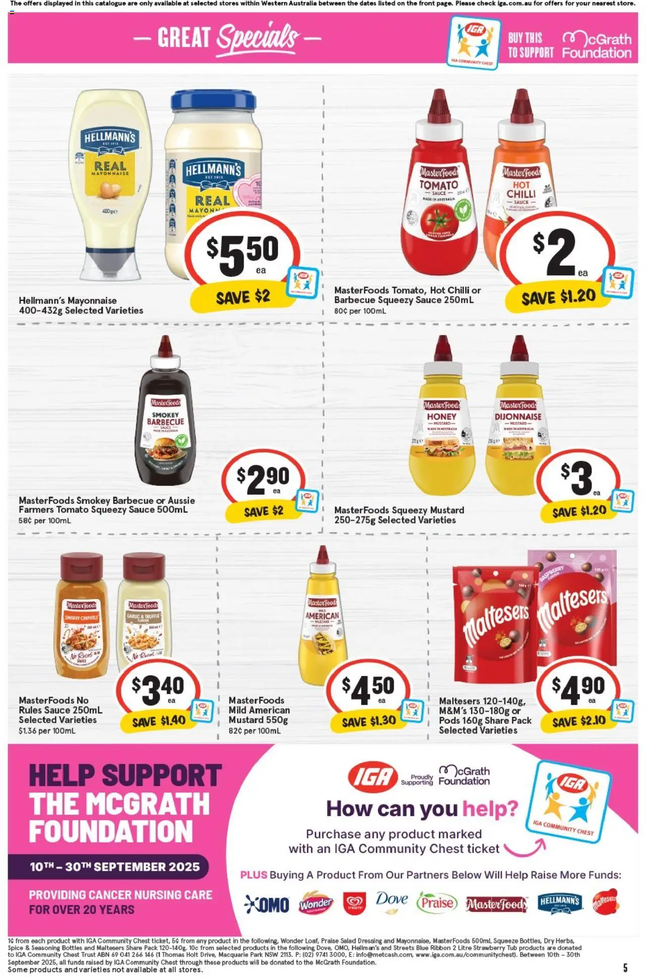 IGA catalogue - valid from 24.09.2025 | Page: 8 | Products: Honey, Sauce, Garlic, Raspberry