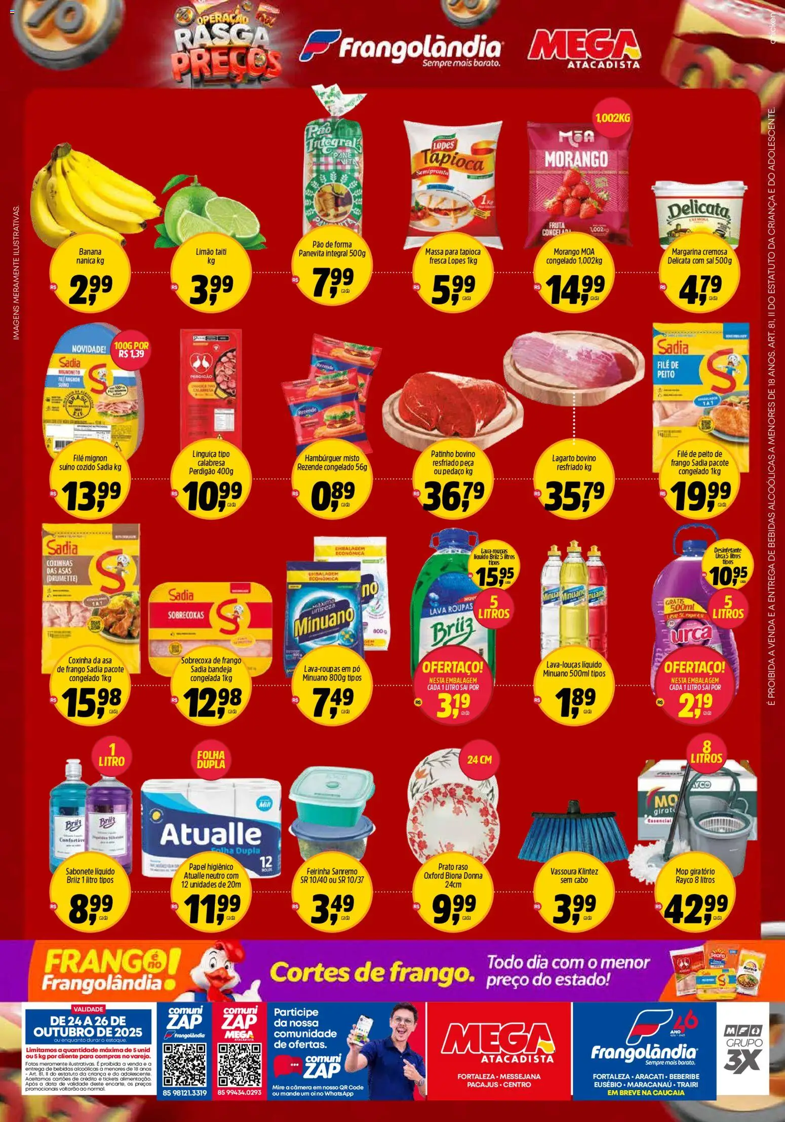 Frangolândia Folheto - válido de 24.10.2025 | Página: 2 | Produtos: Pão, Bandeja, Sal, Sabonete líquido