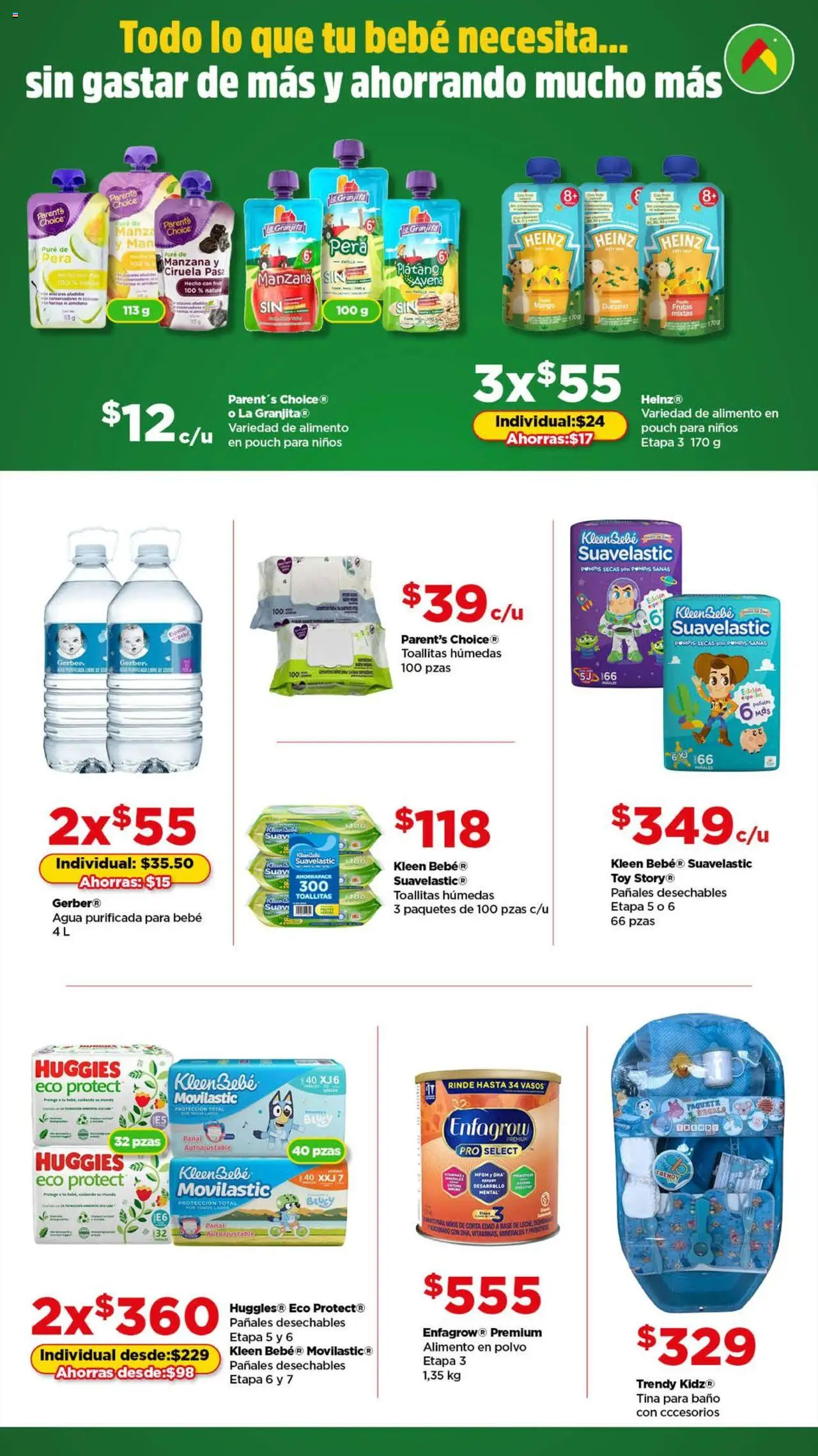 Nuevas ofertas de Bodega Aurrerá válidas en toda la República Mexicana desde el 17.09.2025. ¡Encuentra las mejores ofertas en Bodega Aurrerá - Folleto Tu rutina de las mañanas! | Página: 6 | Productos: Plátano, Pera, Toallitas húmedas, Pañales