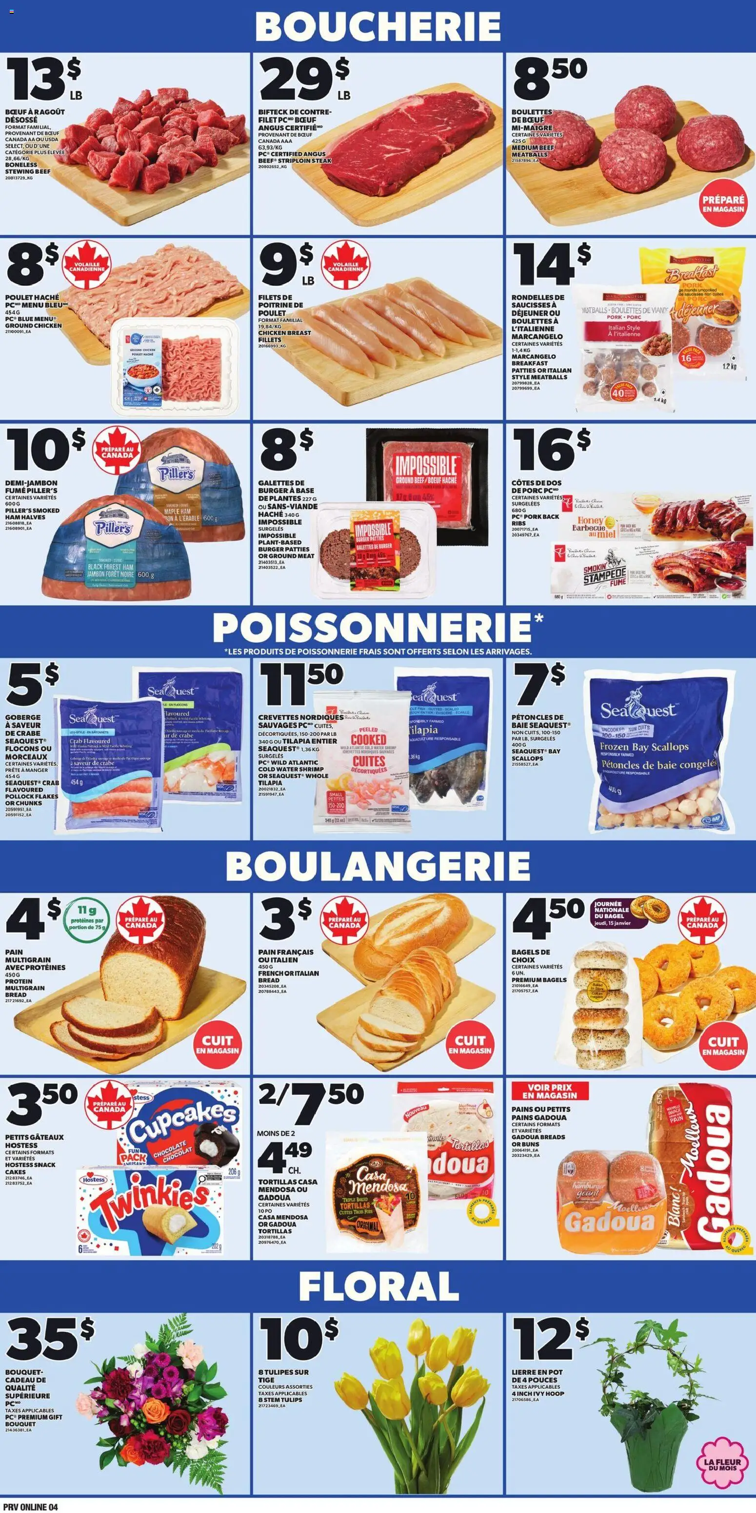 Provigo flyer valid from 15.01.2026 | Page: 4 | Products: Beef, PC, Ham, Pork