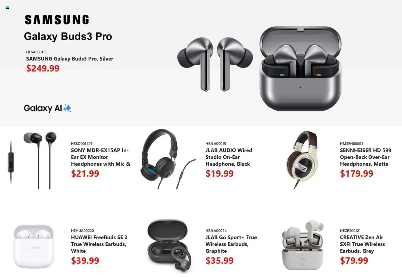 Canada Computers flyer valid from 19.09.2025 | Page: 14 | Products: Monitor, Audio, Headphones