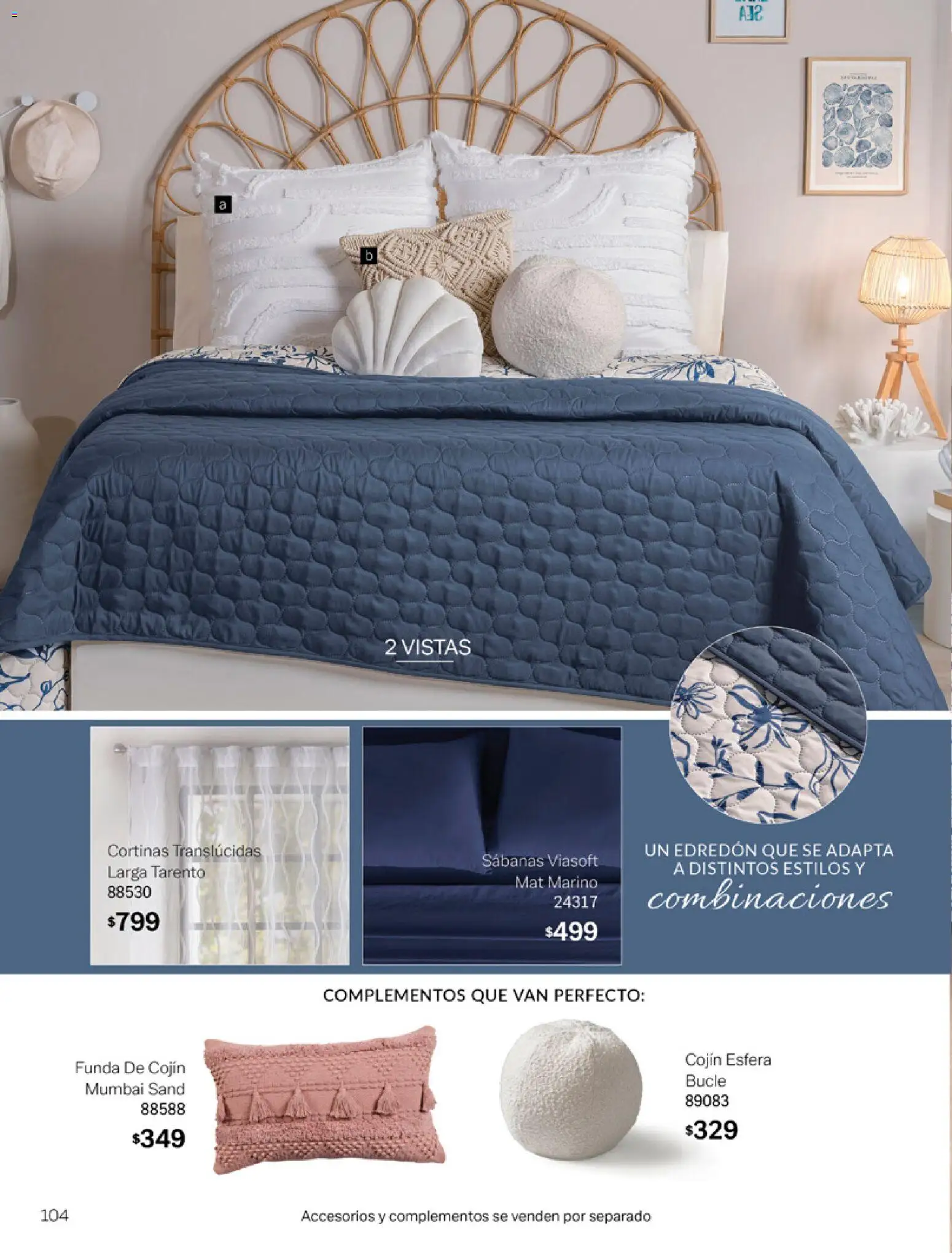 Nuevas ofertas de Vianney válidas en toda la República Mexicana desde el 06.03.2026. ¡Encuentra las mejores ofertas en Vianney catálogo Tu hogar, nuestra pasión! | Página: 106 | Productos: Funda, Sabanas, Cortinas