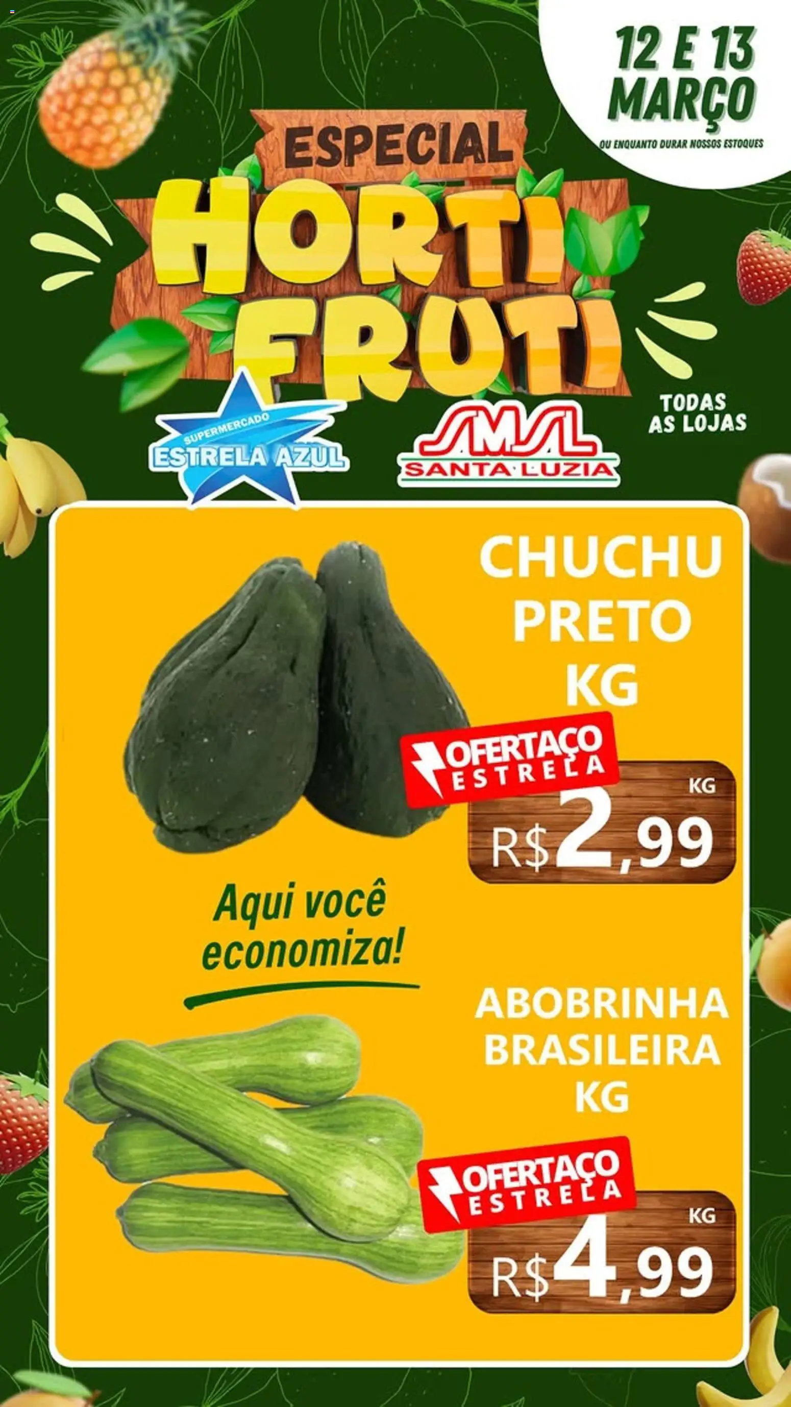 Estrela Azul Folheto - válido de 12.03.2026 | Página: 2 | Produtos: Chuchu, Abobrinha