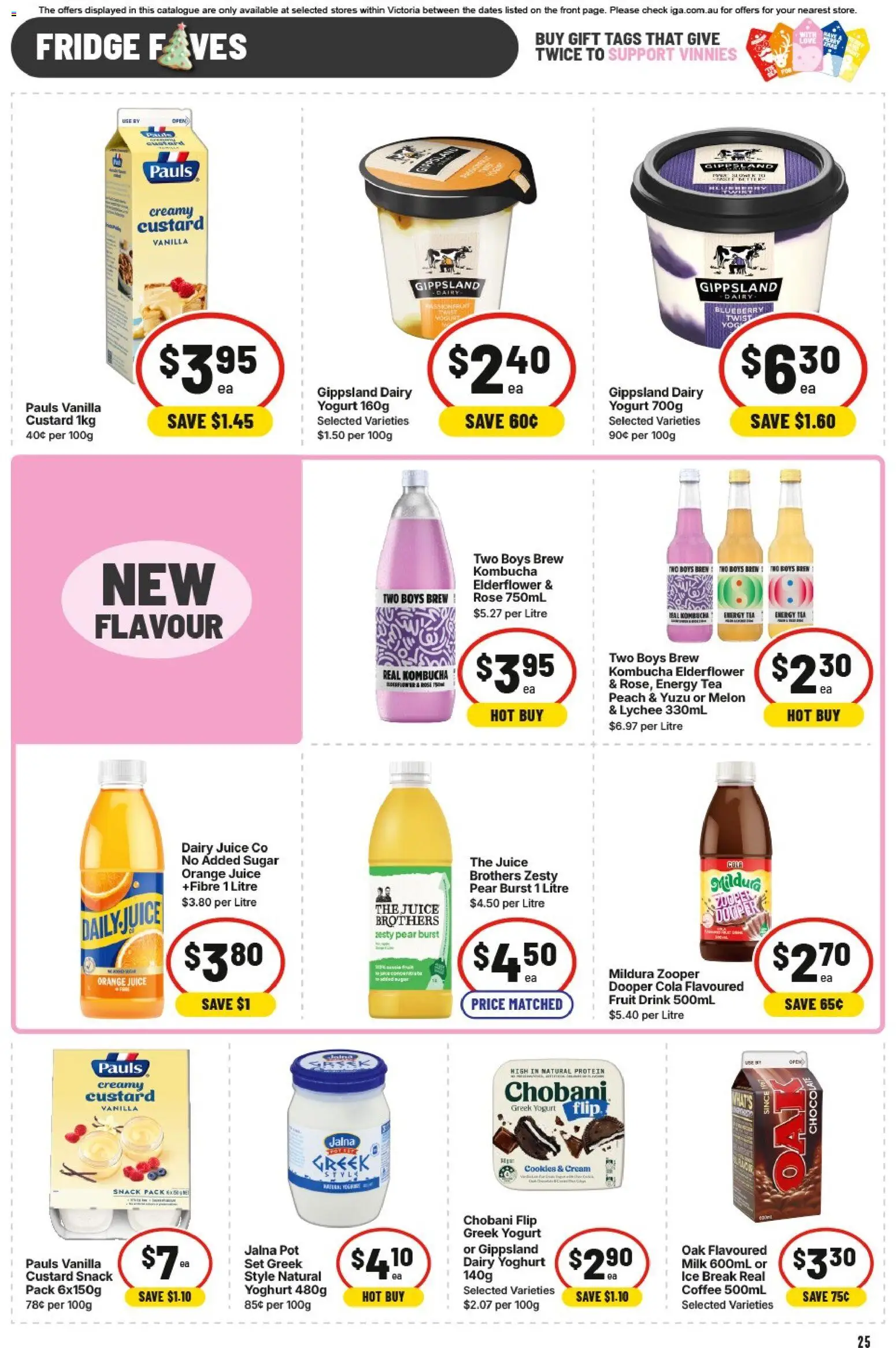 IGA catalogue - valid from 12.11.2025 | Page: 25 | Products: Chocolate, Pineapple, Cream, Raspberry