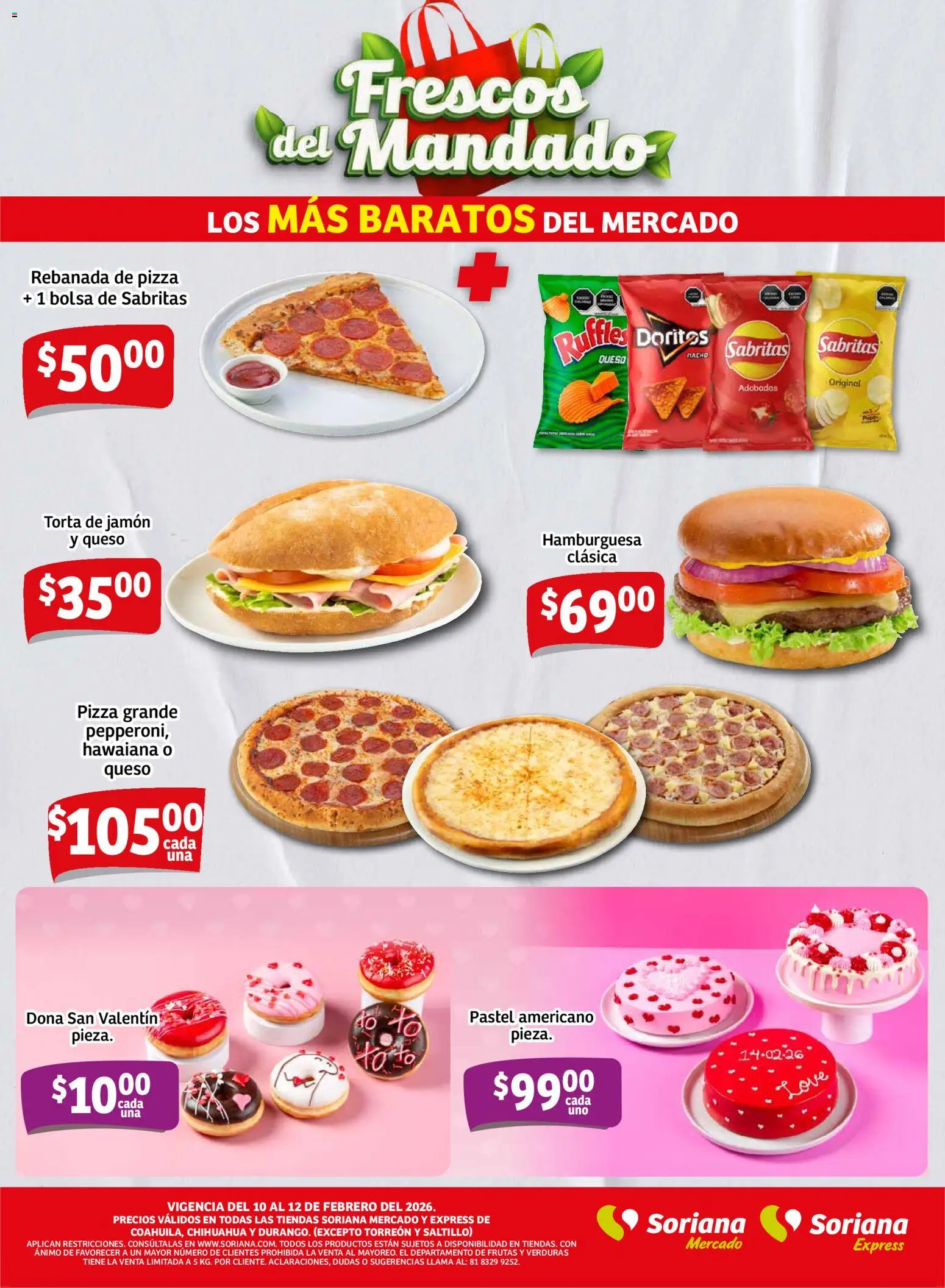 Nuevas ofertas de Soriana válidas en toda la República Mexicana desde el 10.02.2026. ¡Encuentra las mejores ofertas en Soriana - Frescos del Mandado Mercado: Coah, Chih y Dur! | Página: 3