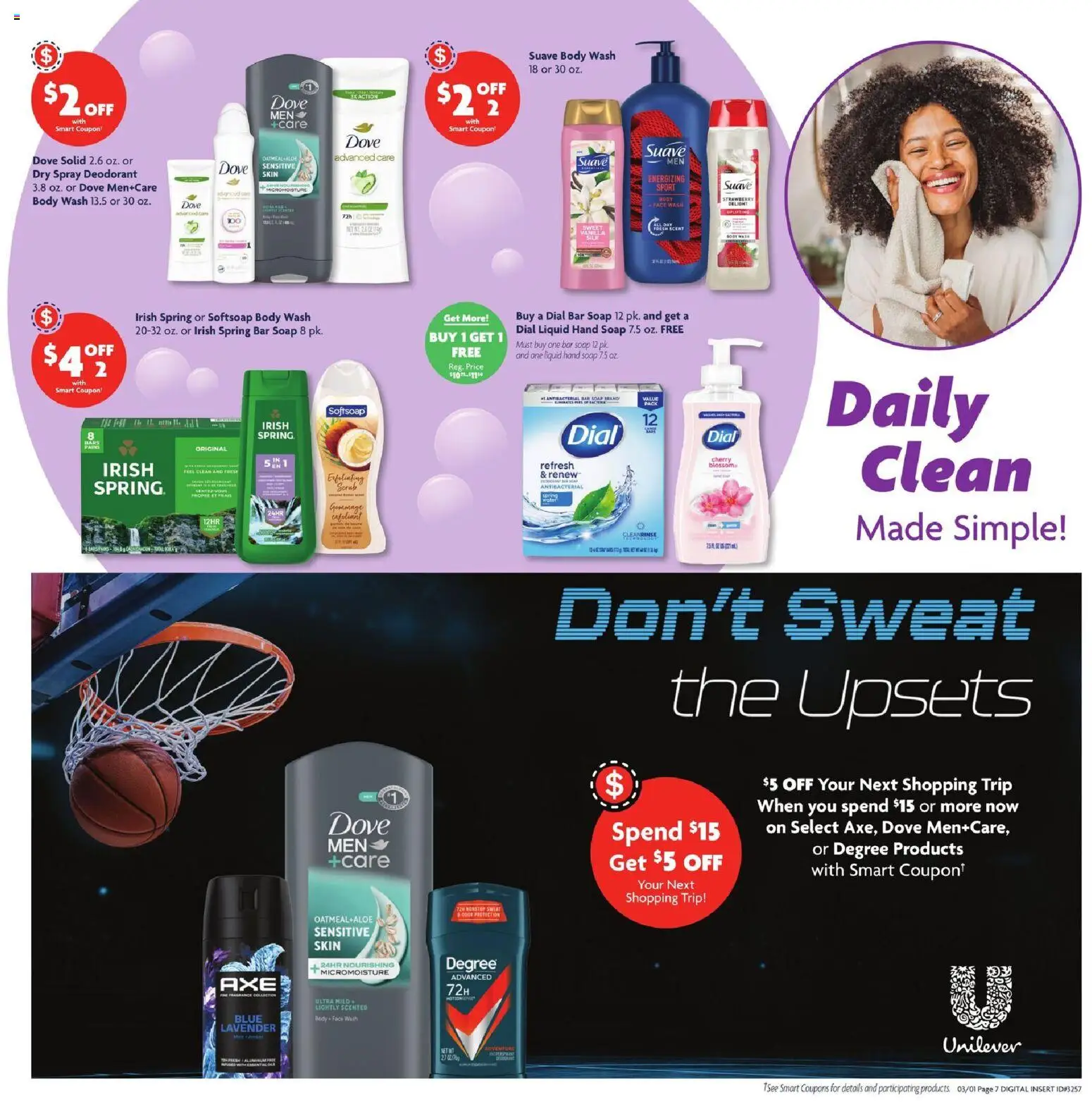 Family Dollar Weekly Ad - valid from 01.03.2026 | Page: 12 | Products: Soap, Deodorant, Bar Soap, Body Wash
