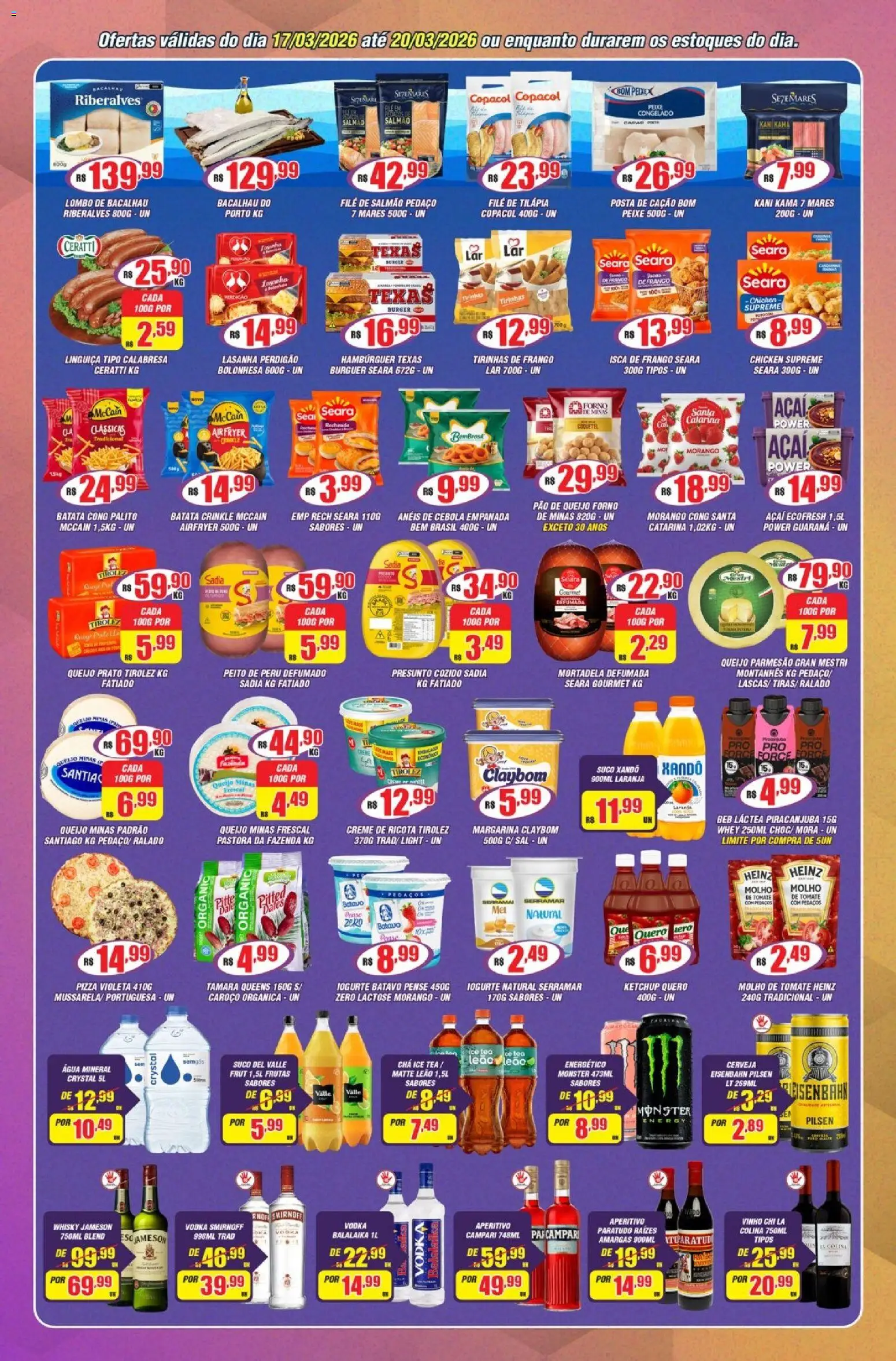 Violeta Supermercados Folheto - válido de 17.03.2026 | Página: 2 | Produtos: Guaraná, Iogurte, Suco, Hambúrguer
