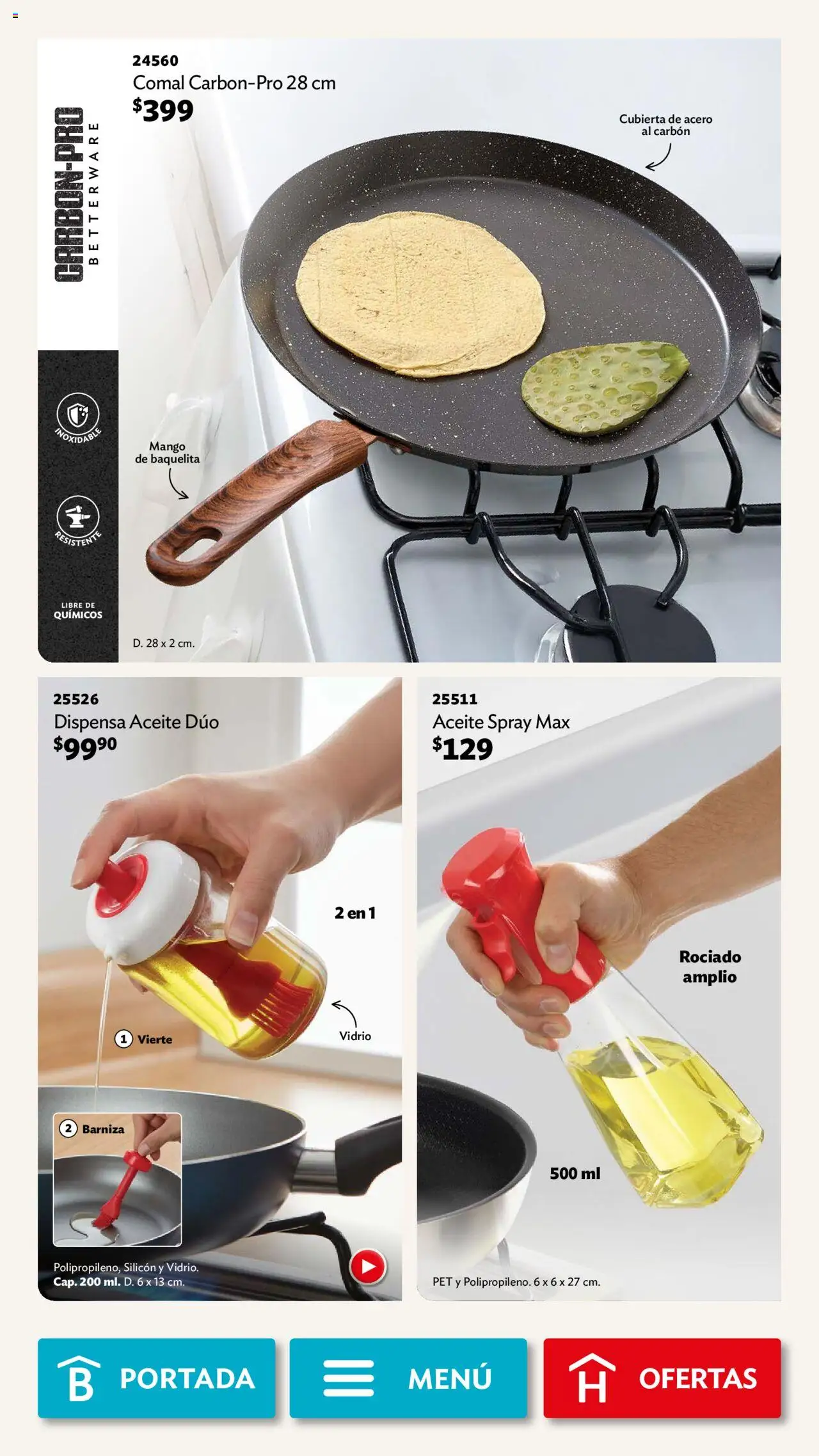 Nuevas ofertas de Betterware válidas en toda la República Mexicana desde el 01.09.2025. ¡Encuentra las mejores ofertas en Betterware - Campaña 9 2025! | Página: 28 | Productos: Mango, Aceite