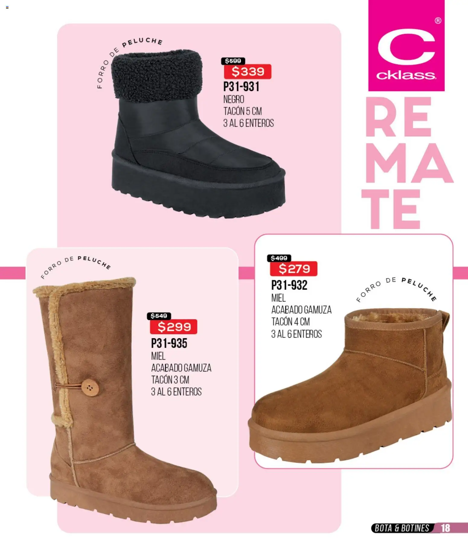 Nuevas ofertas de Cklass válidas en toda la República Mexicana desde el 16.02.2026. ¡Encuentra las mejores ofertas en Cklass catálogo Remate Ropa! | Página: 152 | Productos: Gamuza, Botines