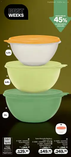 Vista previa de Tupperware - Catálogo, nuevo folleto de la tienda, válido en México a partir del 06.10.2025 | Página: 9 | Productos: Tupper