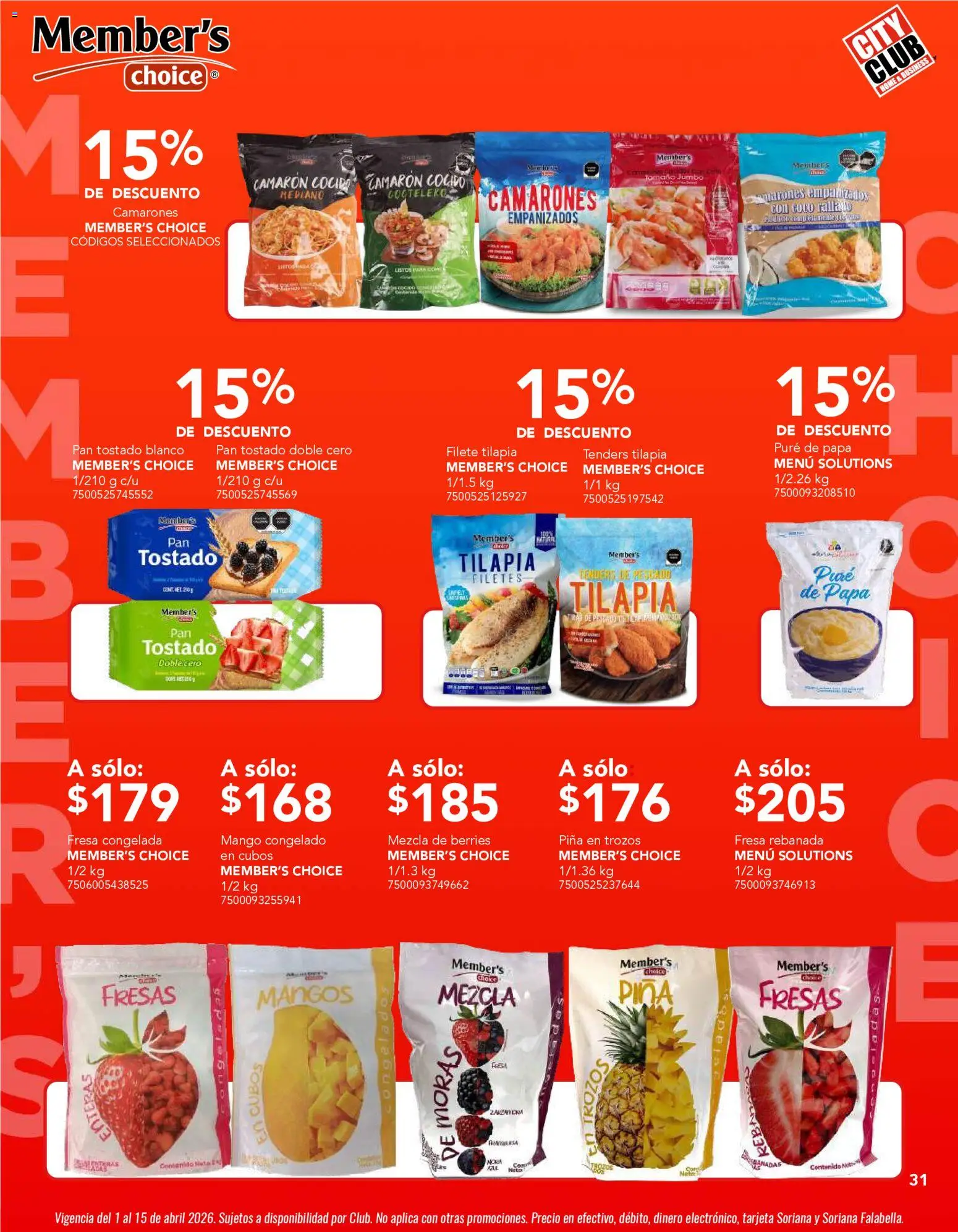 Nuevas ofertas de City Club válidas en toda la República Mexicana desde el 01.04.2026. ¡Encuentra las mejores ofertas en City Club catálogo! | Página: 31