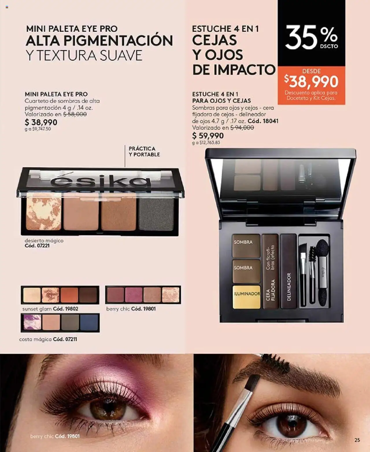 Ésika revista - valida desde el 16.06.2025 | Página: 25 | Productos: Estuche, Iluminador, Sombra, Delineador