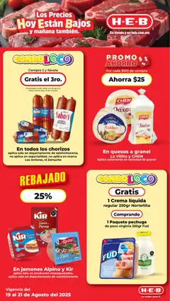 Nuevas ofertas de H-E-B válidas en toda la República Mexicana desde el 19.08.2025. ¡Encuentra las mejores ofertas en H-E-B folleto! | Página: 2 | Productos: Fuente, Crema, Jamón, Chorizo