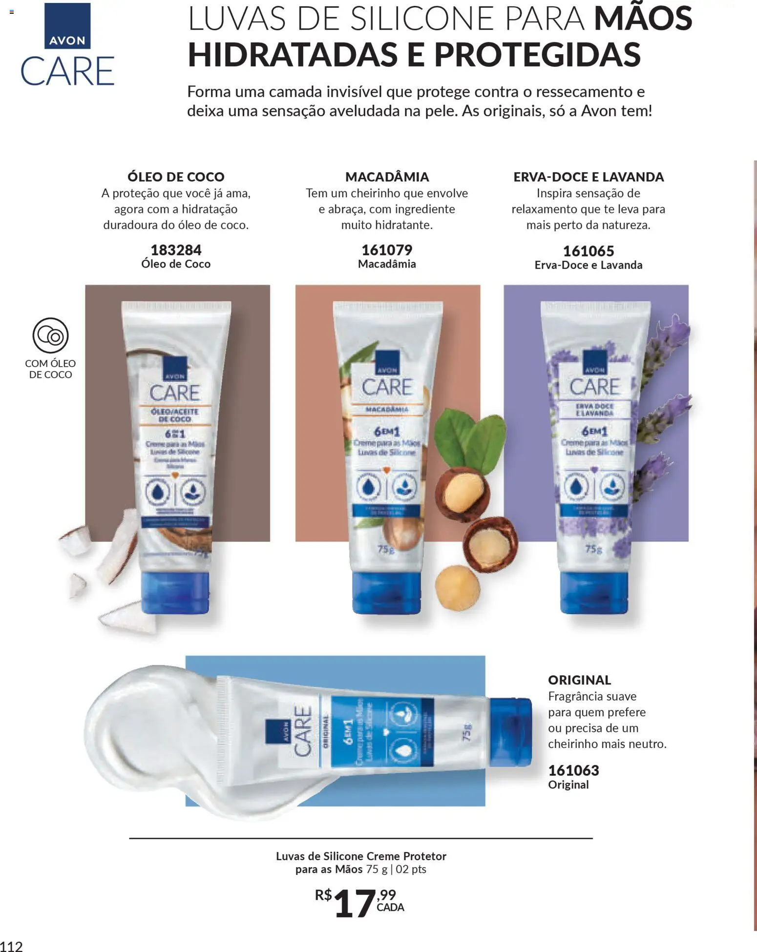 Avon Folheto - válido de 15.01.2026 | Página: 112 | Produtos: Coco, Creme, Luvas, Óleo de coco