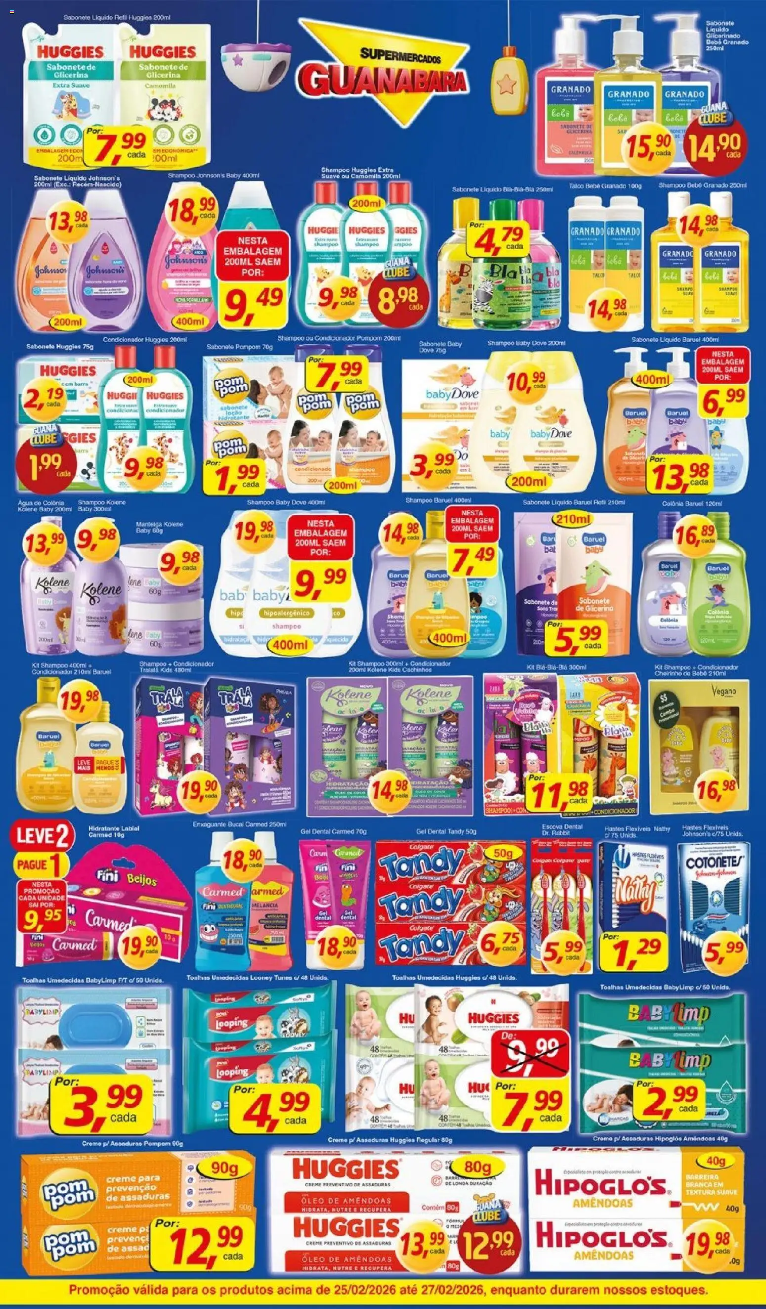 Supermercados Guanabara Folheto - válido de 25.02.2026 | Página: 11 | Produtos: Talco, Condicionador, Pá, Sabonete líquido