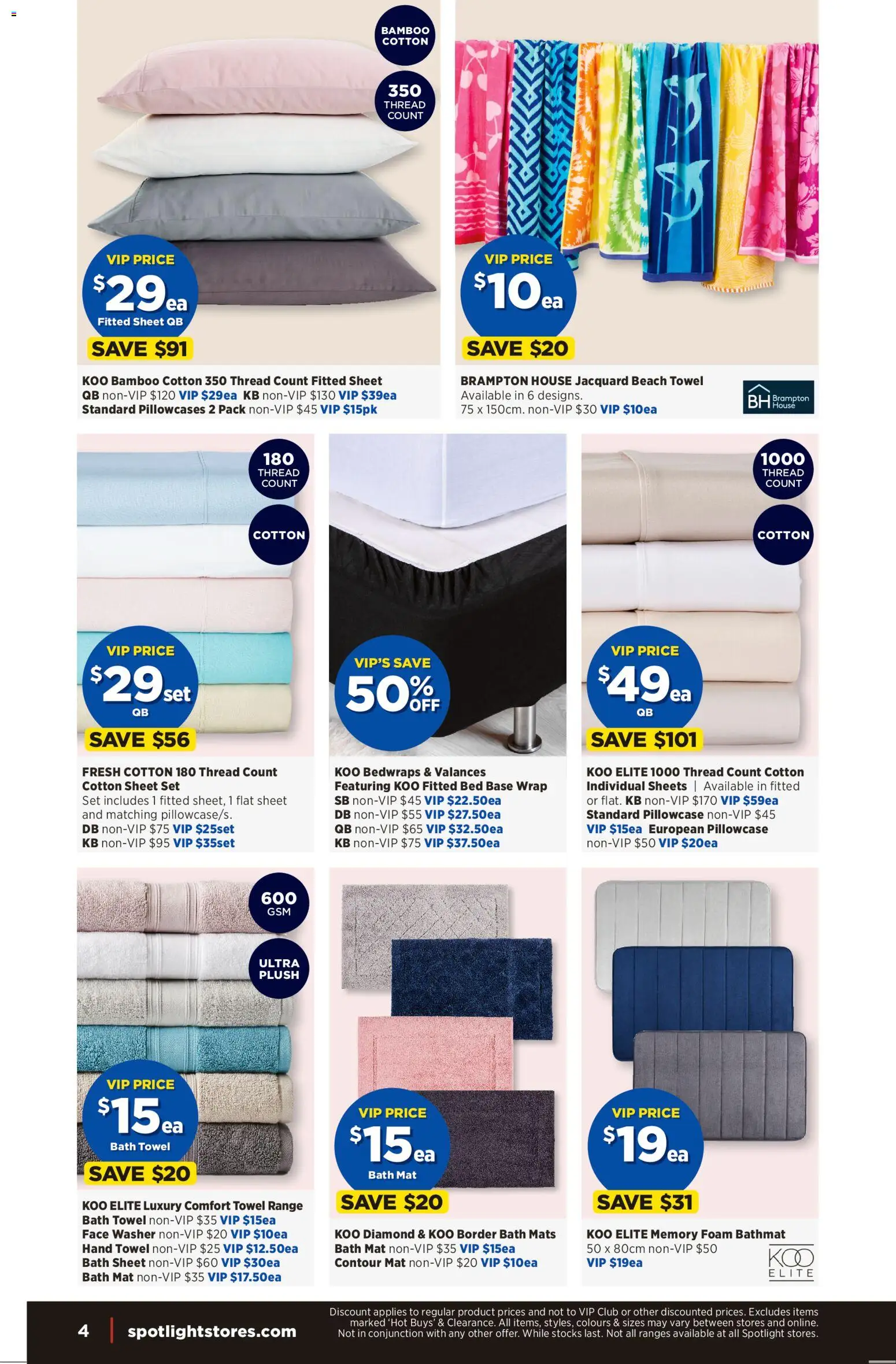 Spotlight catalogue - valid from 28.01.2026 | Page: 4 | Products: Bath, Diamond, Washer, Bathmat