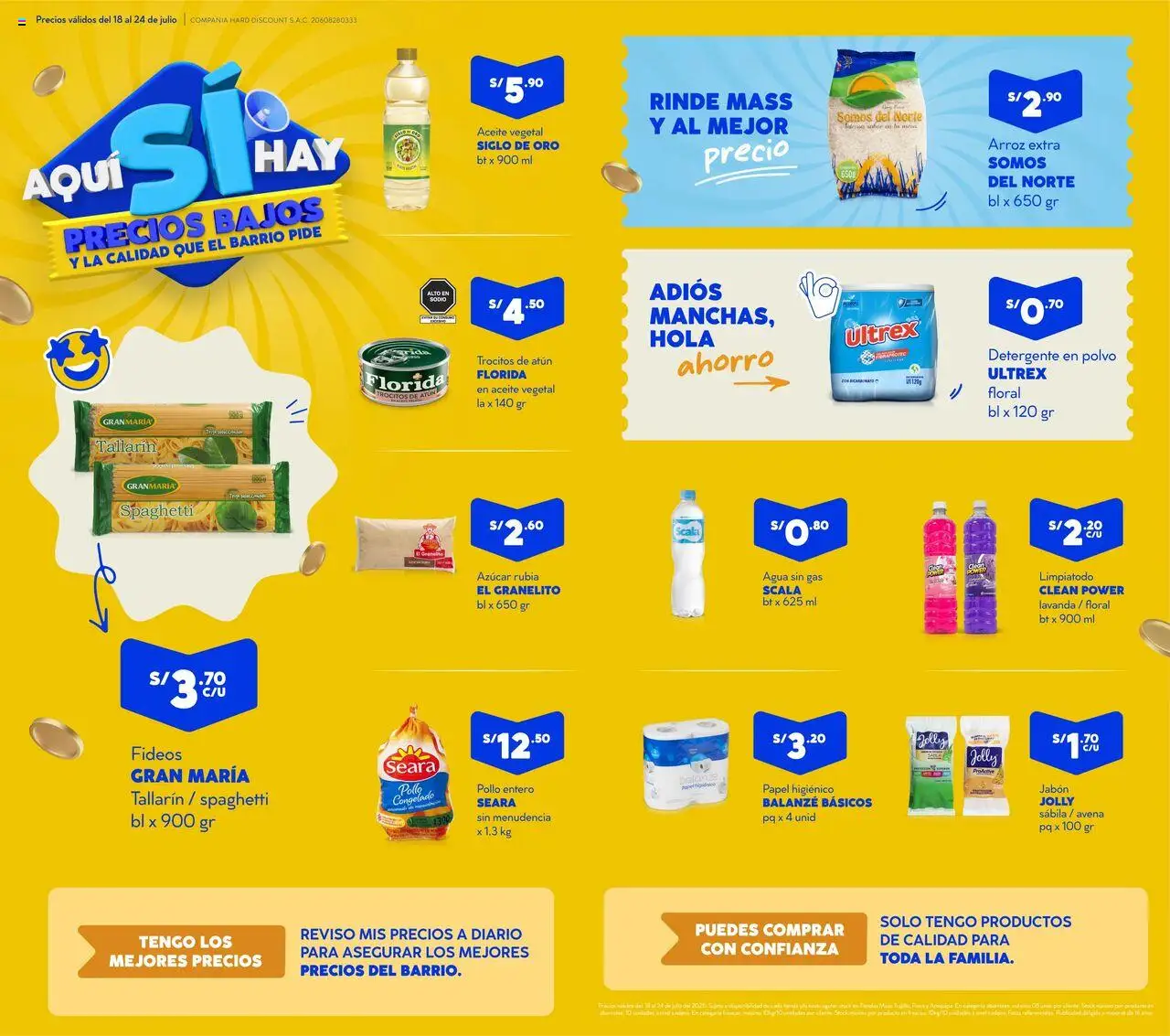 Catálogo Mass válido desde 18.07.2025 | Página: 1 | Productos: Jabón, Detergente, Avena, Polvo