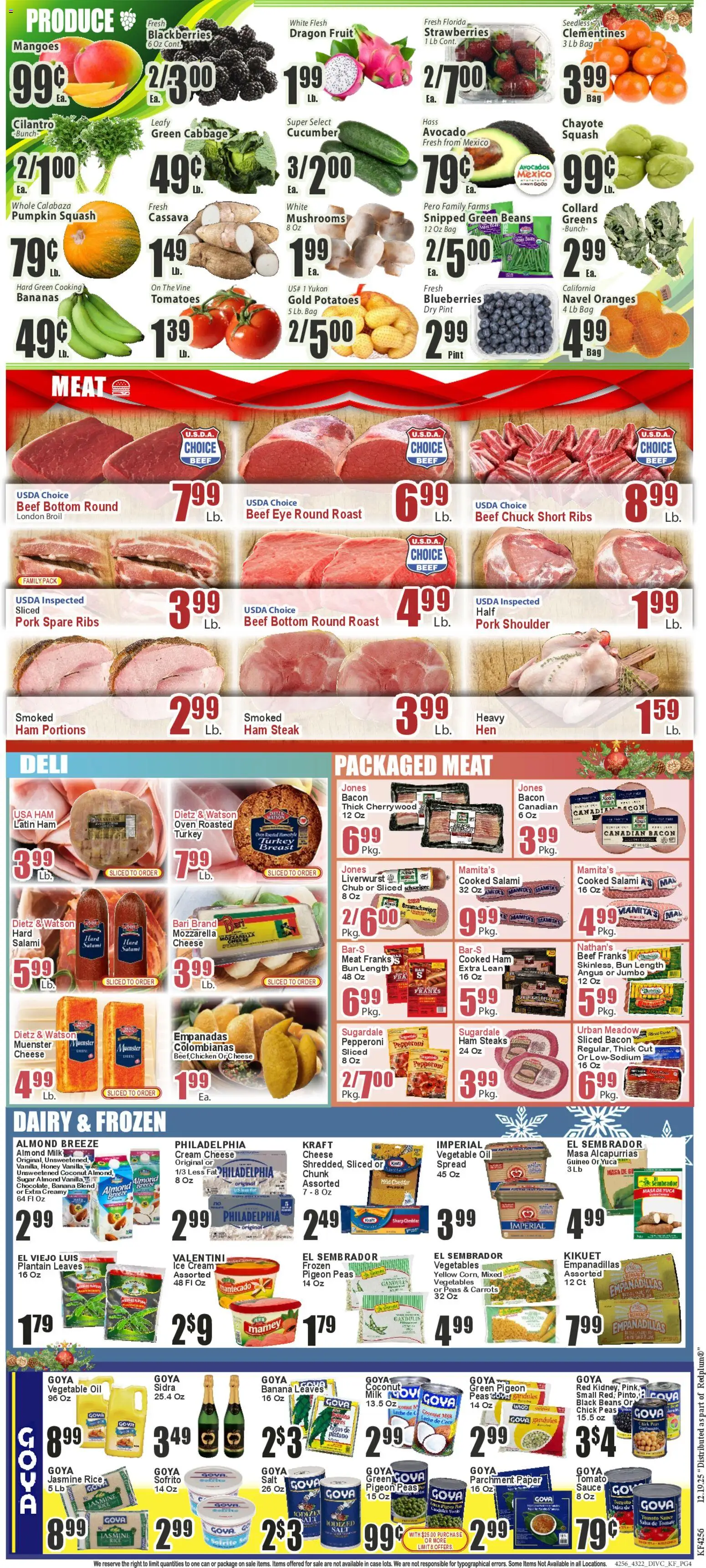 Key Food Weekly Ad - valid from 22.12.2025 | Page: 4 | Products: Oil, Potatoes, Cabbage, Blueberries