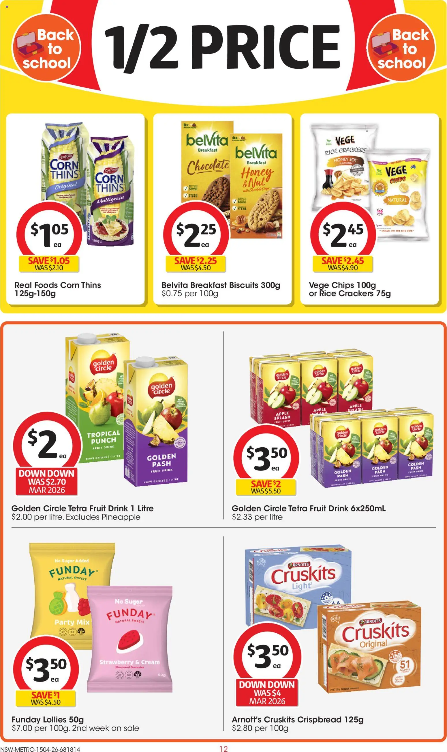 Coles catalogue - valid from 15.04.2026 | Page: 12 | Products: Rice, Pineapple, Lollies, Chips