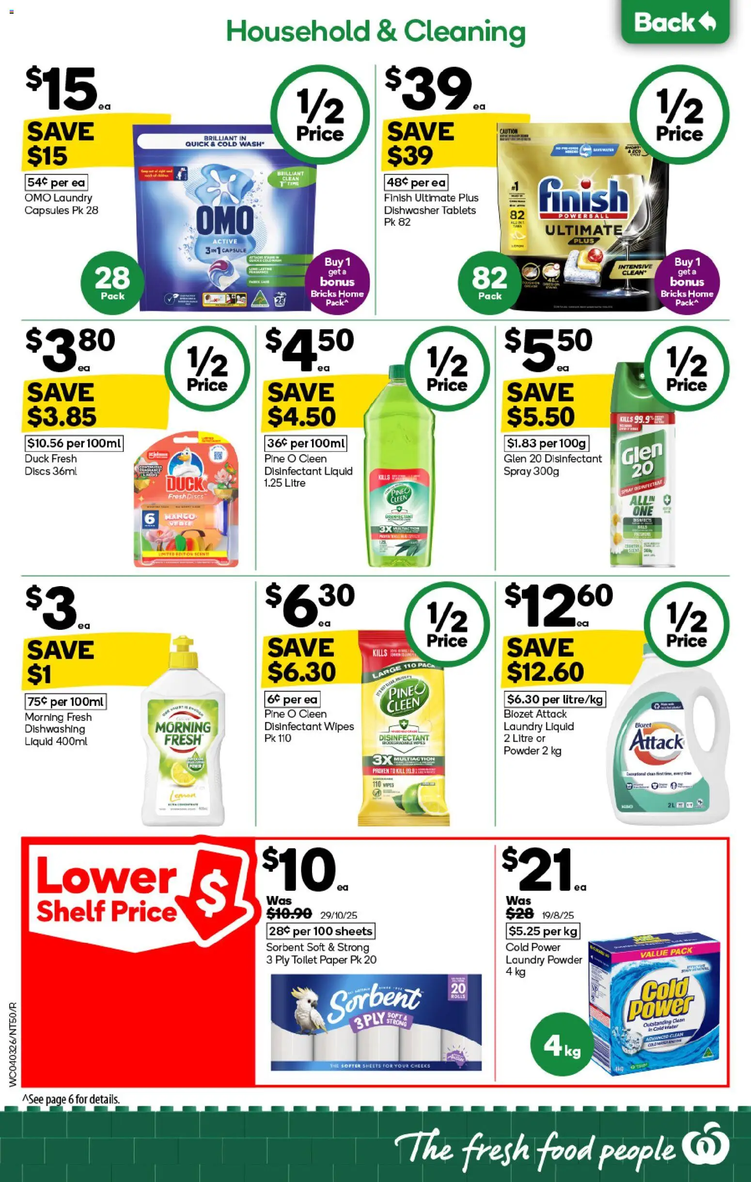Woolworths catalogue - valid from 04.03.2026 | Page: 50 | Products: Shelf, Duck, Dishwasher tablets, Lemon