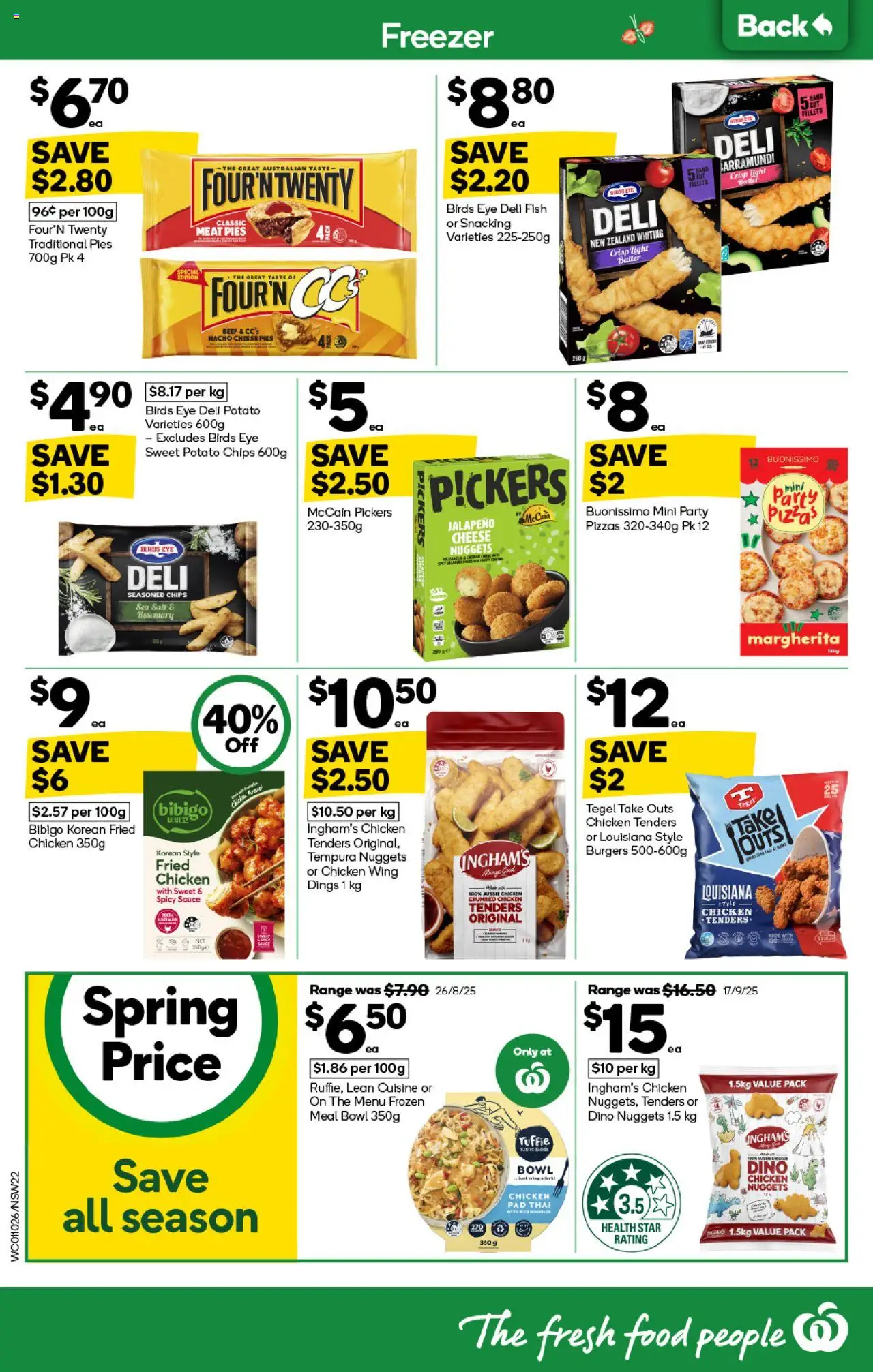 Woolworths catalogue - valid from 01.10.2025 | Page: 20 | Products: Chicken, Chips, Hat, Freezer