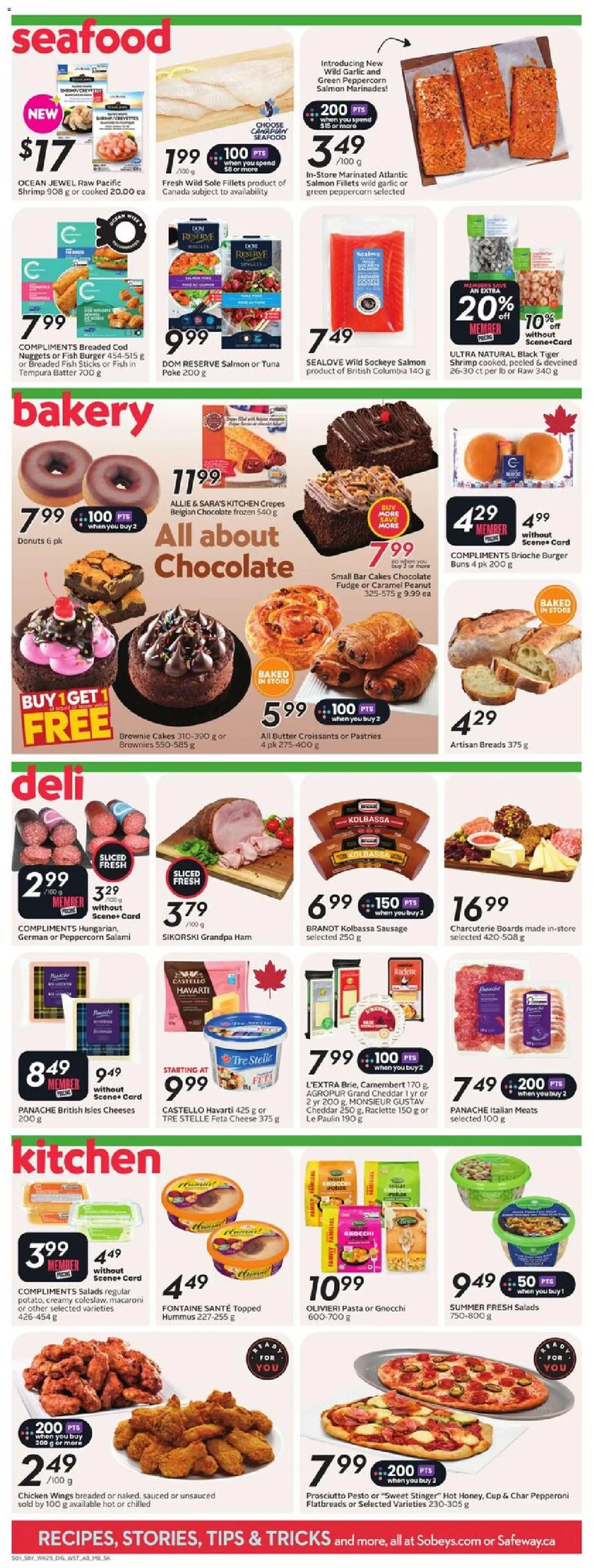 Safeway flyer valid from 13.11.2025 | Page: 9 | Products: Pasta, Chicken wings, Butter, Chicken