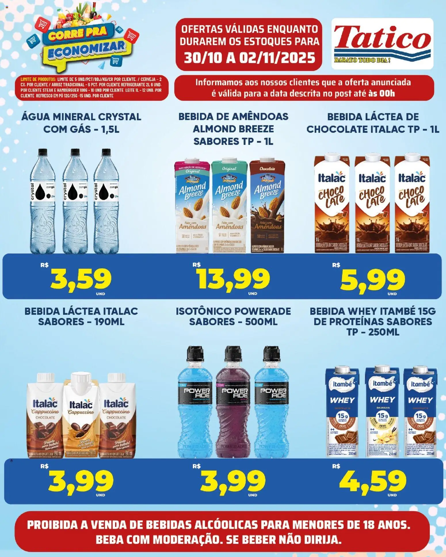 Tatico Folheto - válido de 03.11.2025 | Página: 40 | Produtos: Chocolate, Bebida, Água mineral, Refrigerante