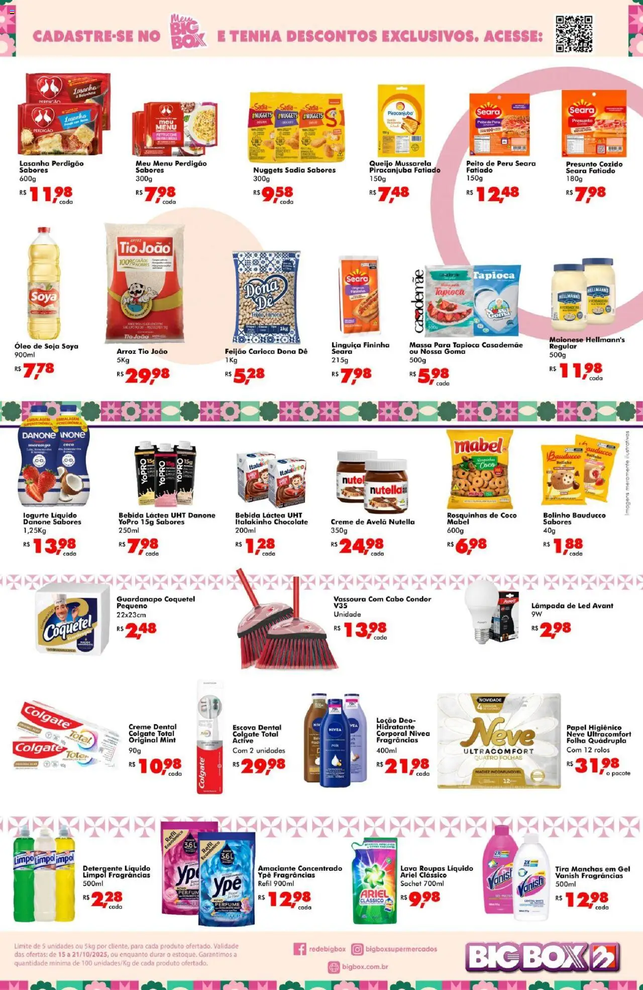 Big Box Folheto - válido de 15.10.2025 | Página: 2 | Produtos: Lâmpada, Queijo, Arroz, Creme dental