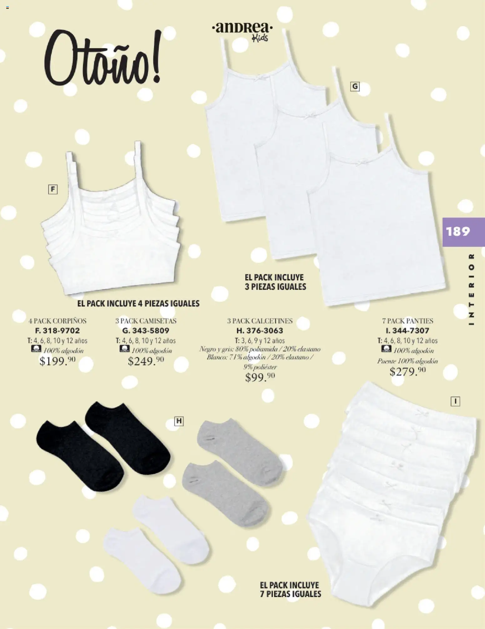 Nuevas ofertas de Andrea válidas en toda la República Mexicana desde el 26.11.2025. ¡Encuentra las mejores ofertas en Andrea catálogo Infantil Kids! | Página: 132 | Productos: Algodón