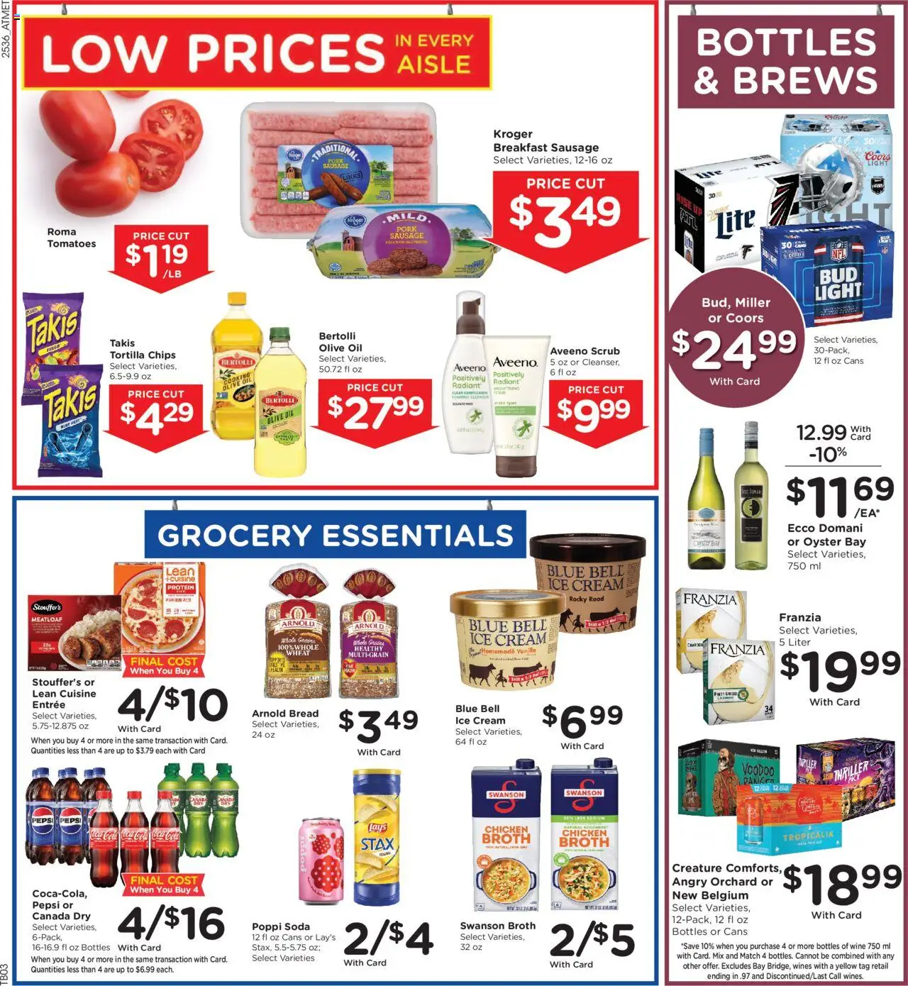 Kroger Weekly Ad - valid from 08.10.2025 | Page: 7 | Products: Wine, Pork, Chips, Ice cream